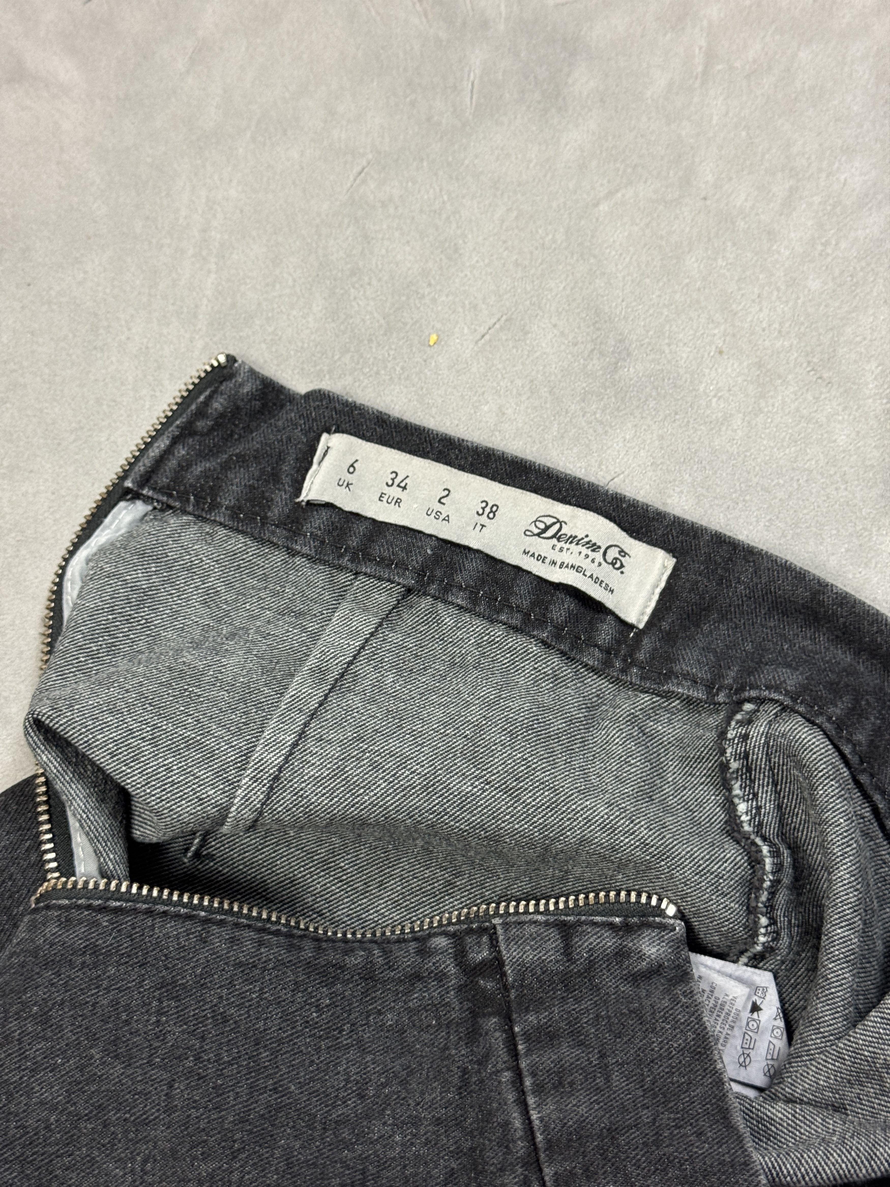 Denim & Co. Vintage Denim & Co Washed Mini Denim Skirt Retro (S) Size 27" / US 4 / IT 40 - 7 Thumbnail
