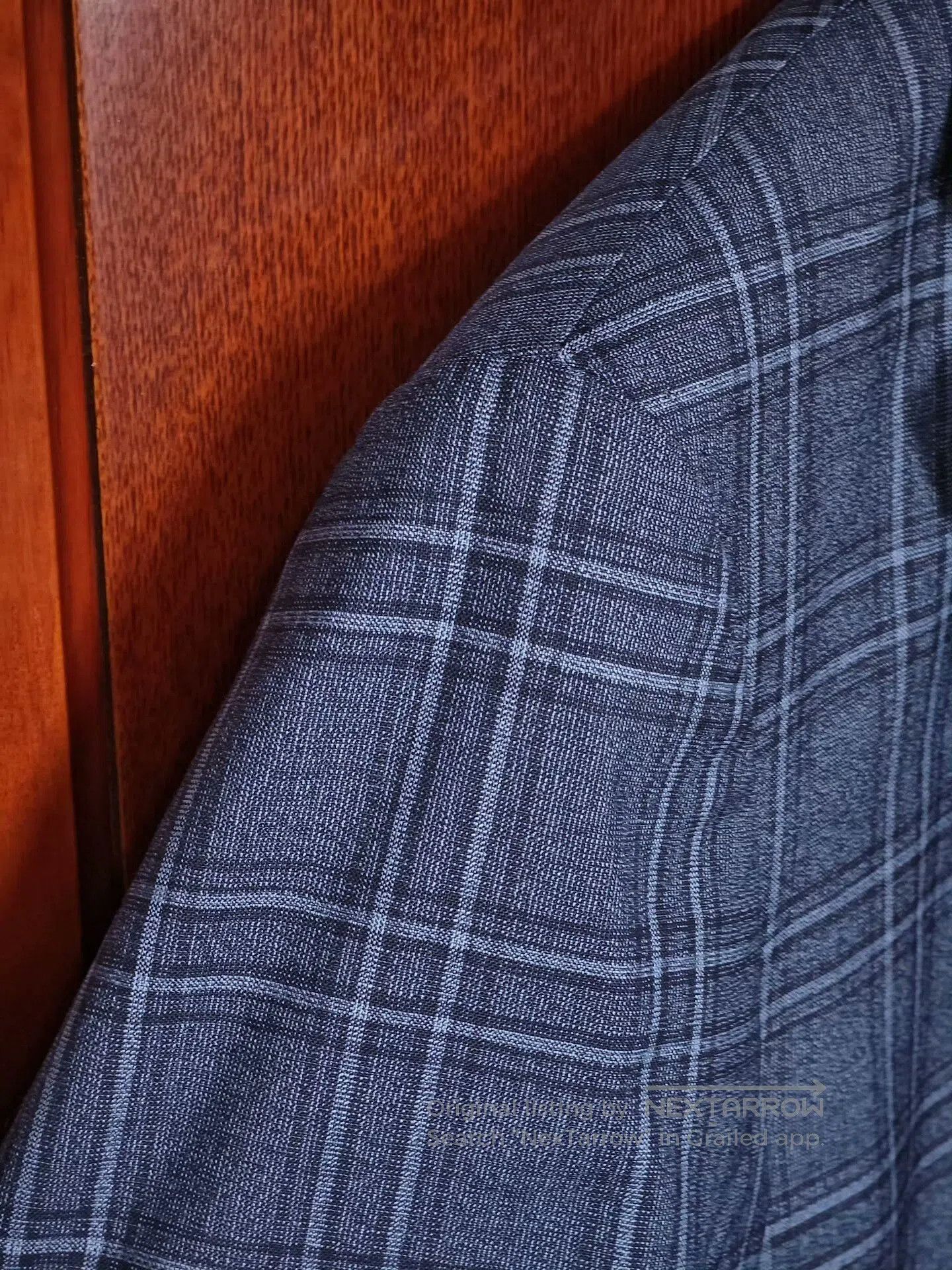 Japanese Brand Custom Blue Plaid Wool Suit Jacket. Size US S / EU 44-46 / 1 - 3 Thumbnail