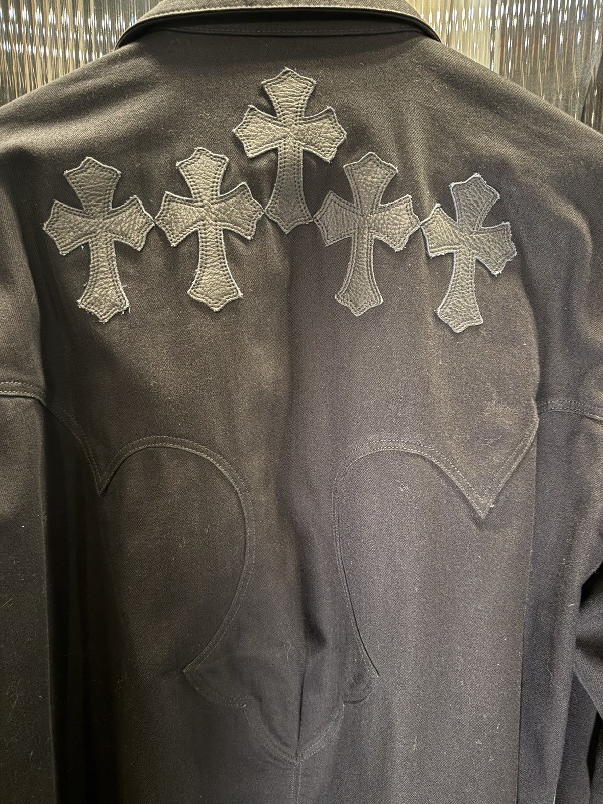 Chrome Hearts Chrome Hearts black denim shirt with cross patches Size US XL / EU 56 / 4 - 16 Thumbnail