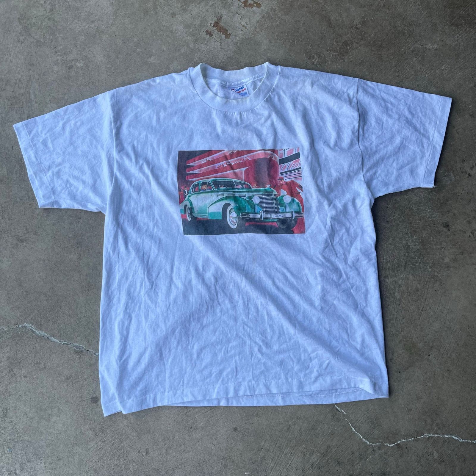 Vintage VINTAGE CADILLAC PROMO SHIRT CARE TEE WHITE XL 90S Size US XL / EU 56 / 4 - 1 Thumbnail