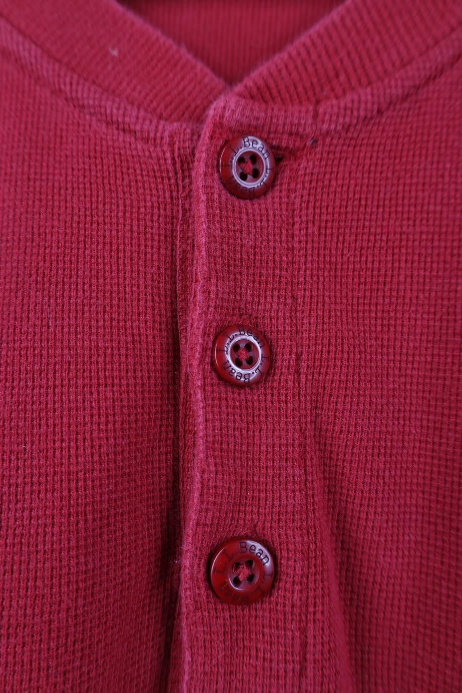 L.L. Bean Vintage 90s Y2K LL Bean Waffle Long Sleeve Henley T-Shirt Size US L / EU 52-54 / 3 - 4 Thumbnail