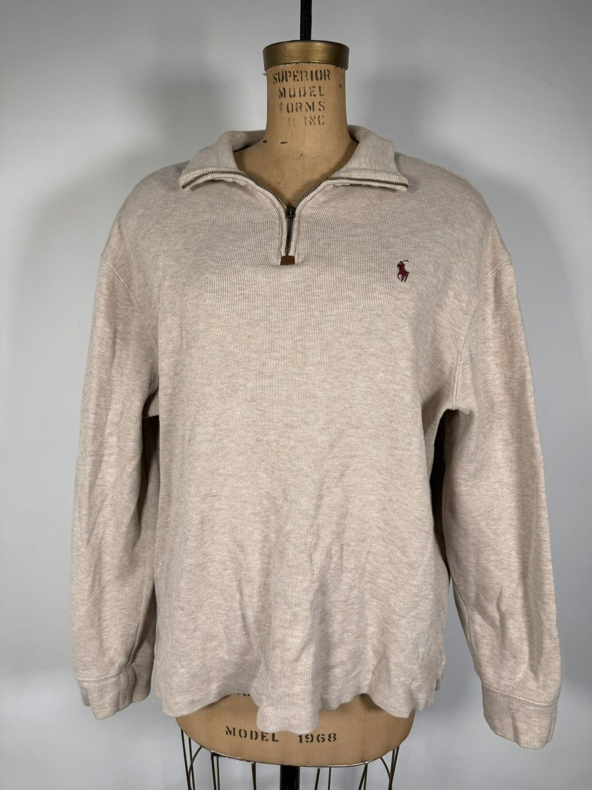 Polo Ralph Lauren Vintage Polo Ralph Lauren 1/4 Zip knitted Cotton Sweater Size US L / EU 52-54 / 3 - 1 Thumbnail