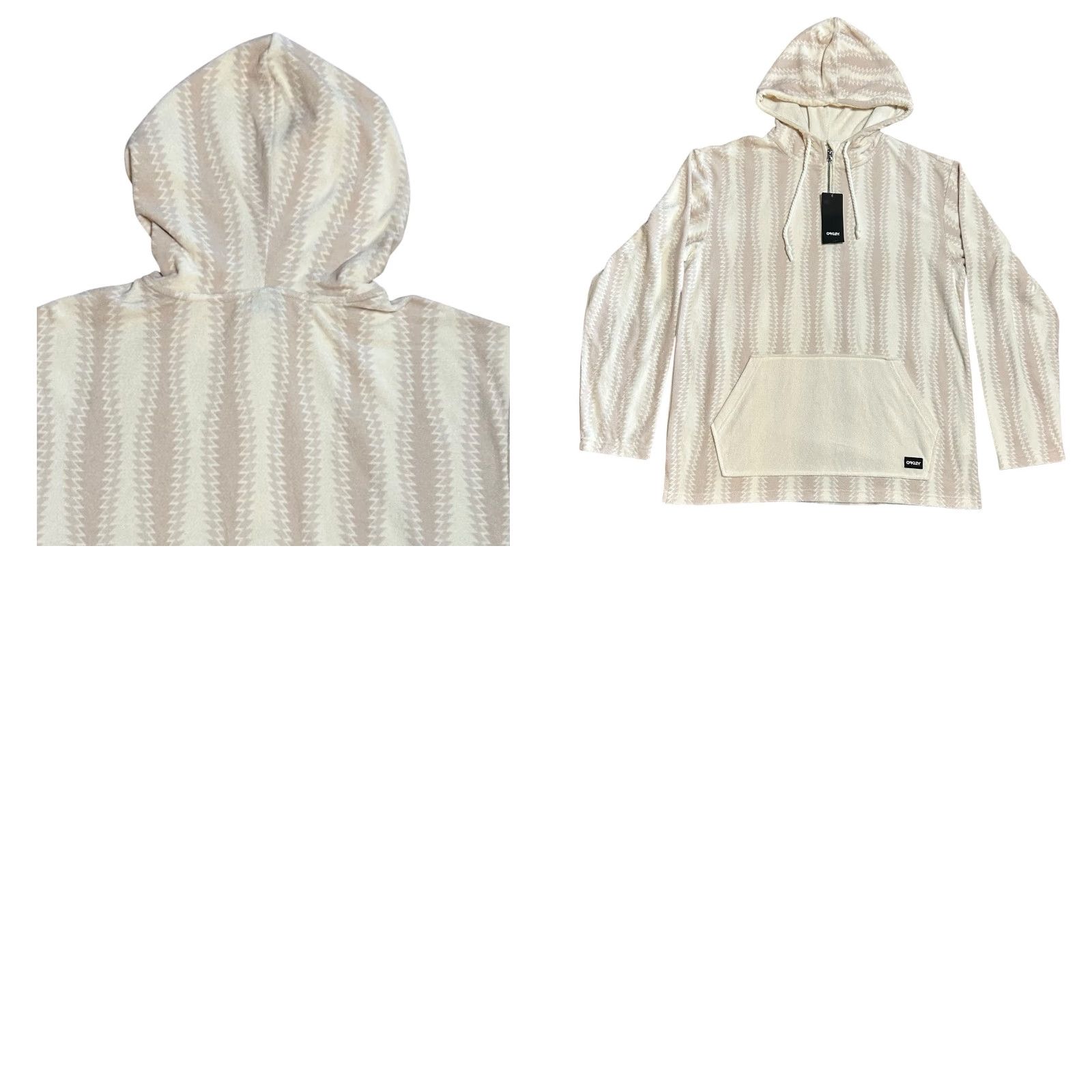 Oakley Oakley Women Hoodie 1/4 Zip Zig-Zag White XL Pullover Sweater Activewear Size XL / US 12-14 / IT 48-50 - 10 Thumbnail