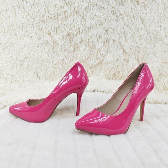 Other Amuse 20 Hot Pink Patent 5" High Heel Shoes Pumps Sizes 8 9 Size US 8 / IT 38 - 2 Thumbnail