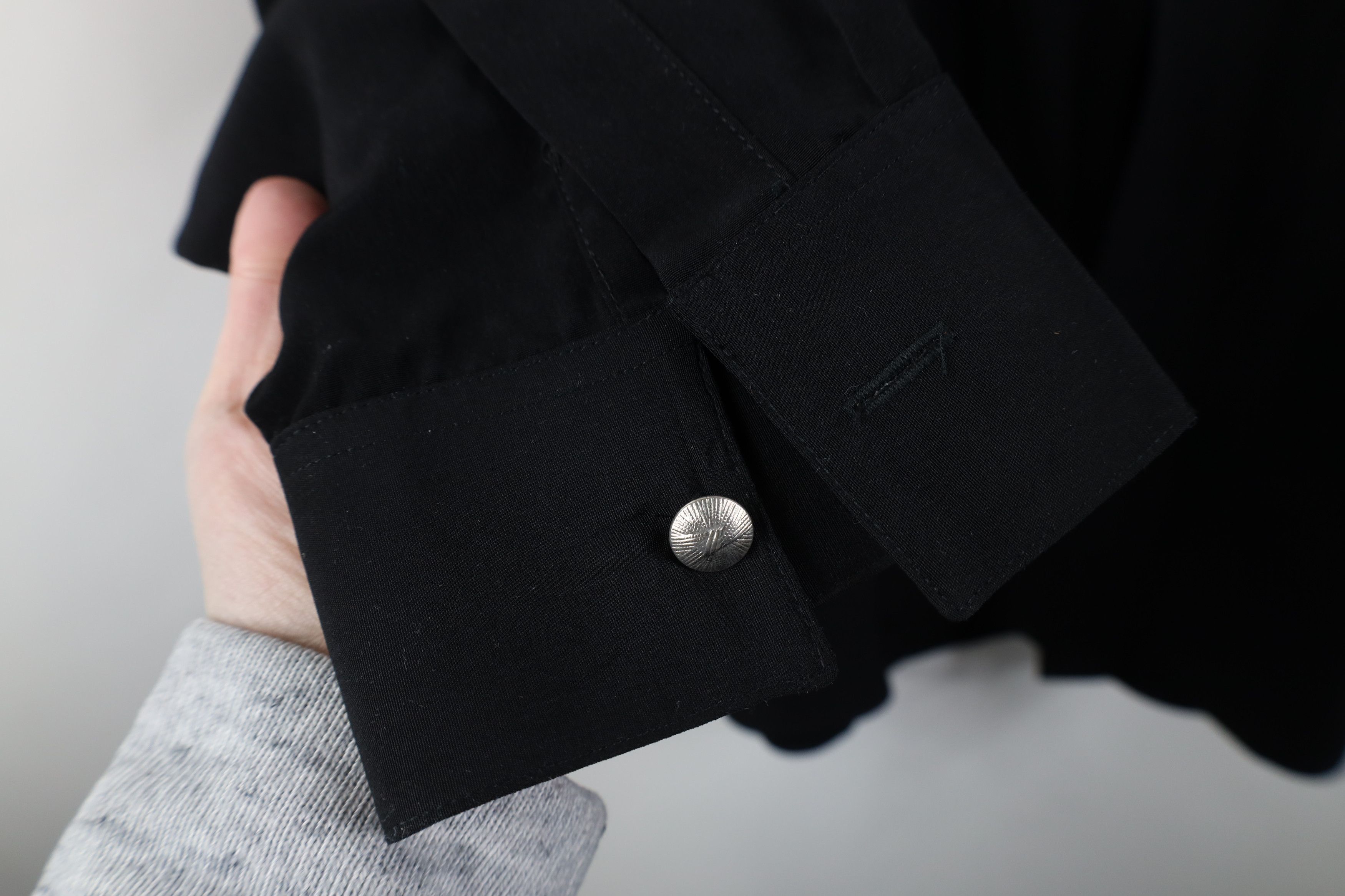 Vintage Vintage 80s 90s Streetwear Block Collared Button Shirt Black Size US XL / EU 56 / 4 - 6 Thumbnail