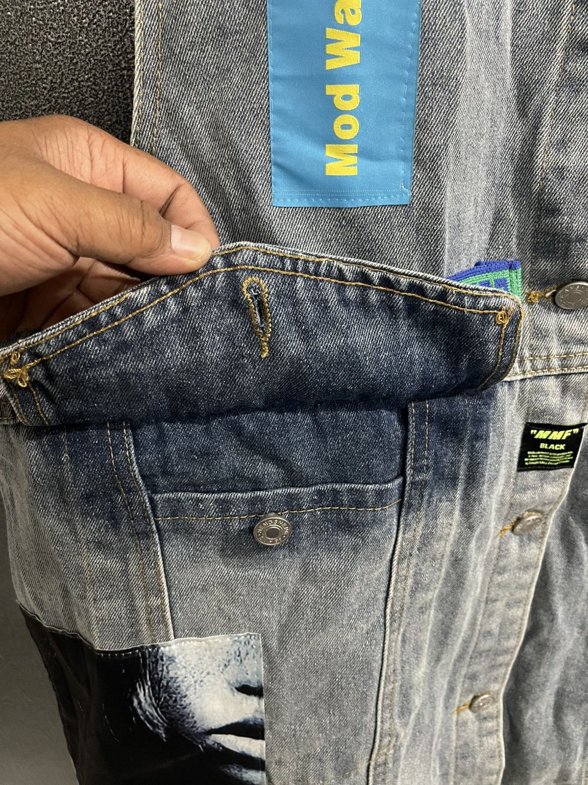 Japanese Brand MMF MOD WAVE MOVEMENT DENIM VEST Size XXL / US 16-18 / IT 52-54 - 11 Thumbnail