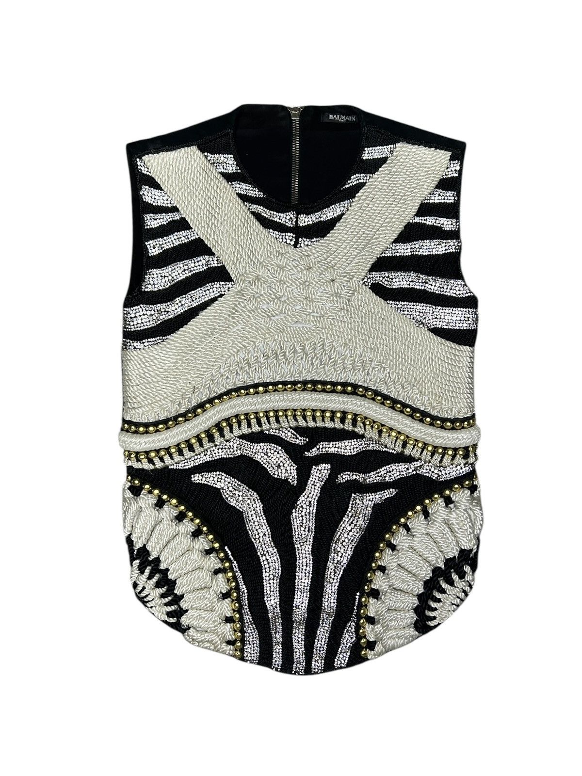 Fall 14 Demi-Couture Embellished Suede Top