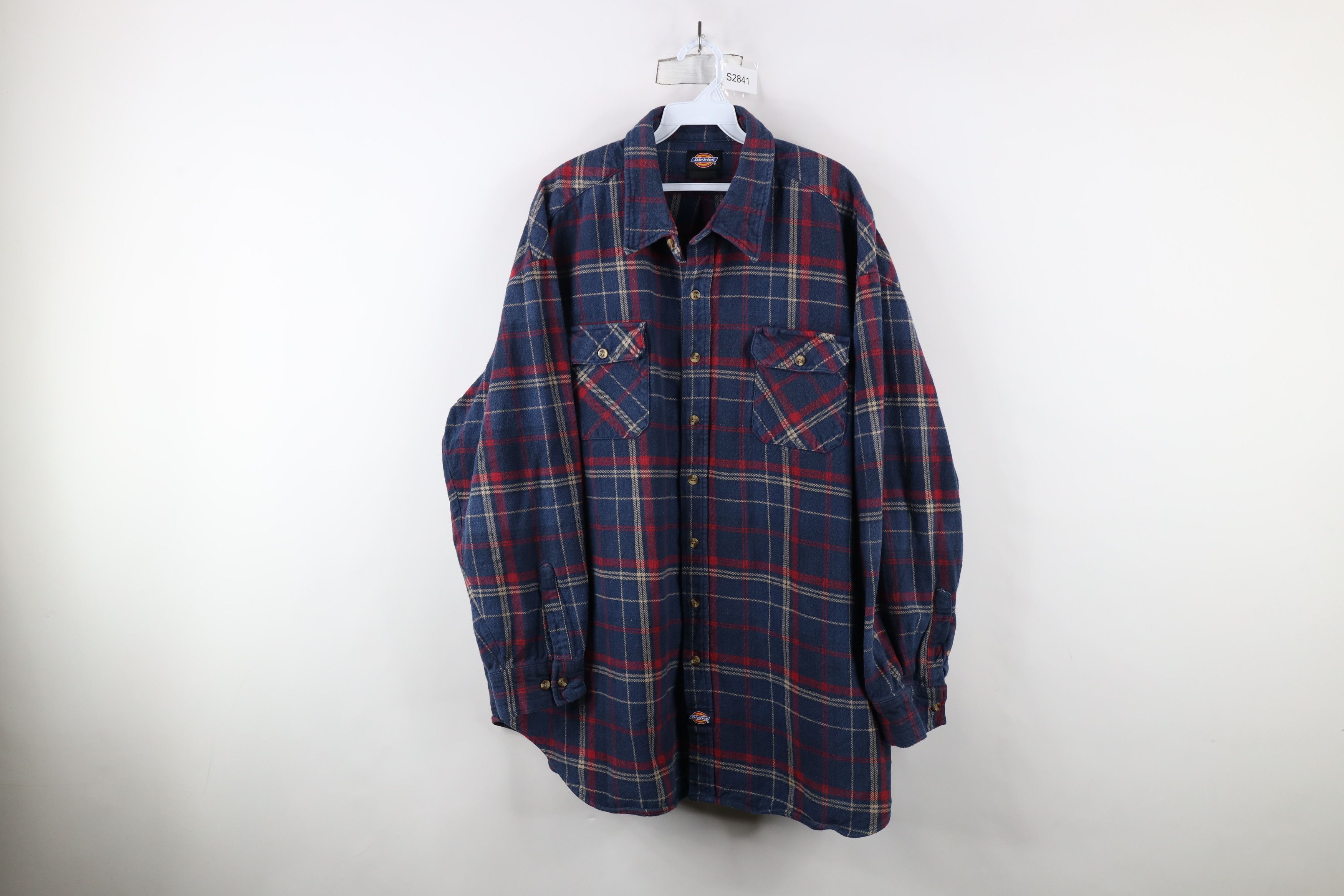 Dickies × Vintage Vintage Dickies Heavyweight Flannel Button Shirt Plaid Size US XXL / EU 58 / 5 - 1 Thumbnail