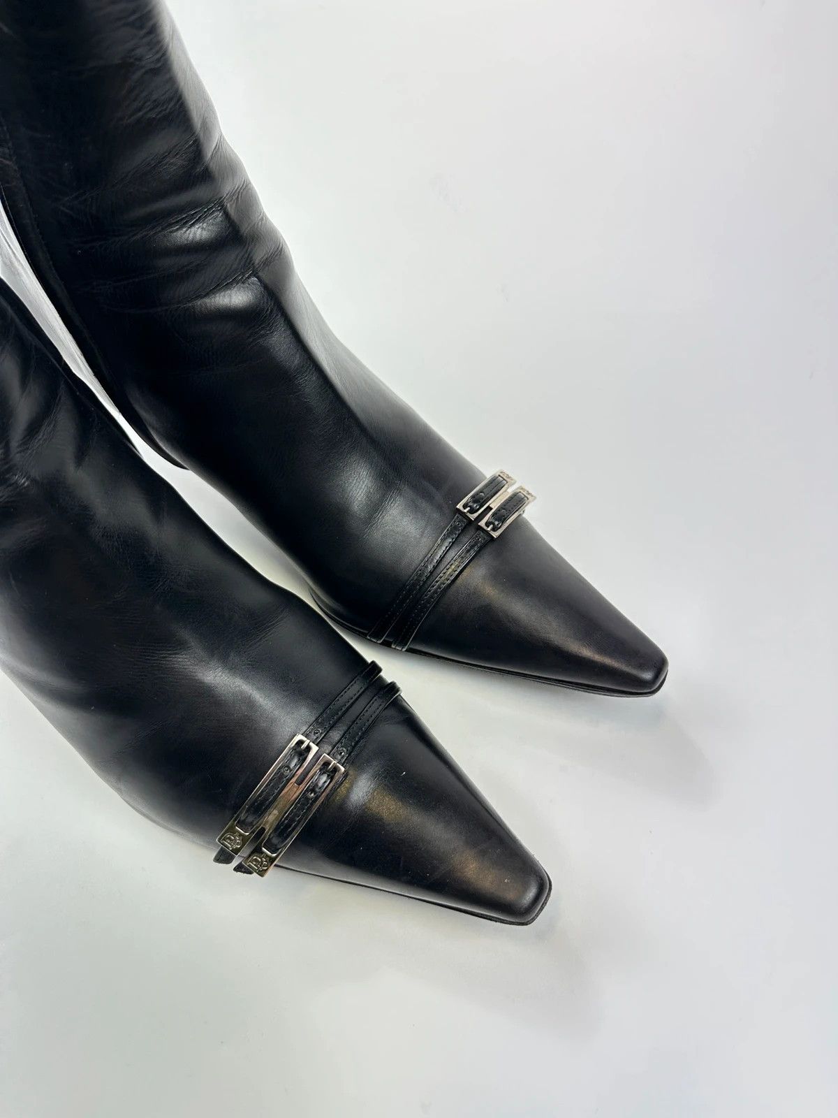 Dior Dior John Galliano Black Leather High Heels Boots Size US 10 / IT 40 - 4 Thumbnail