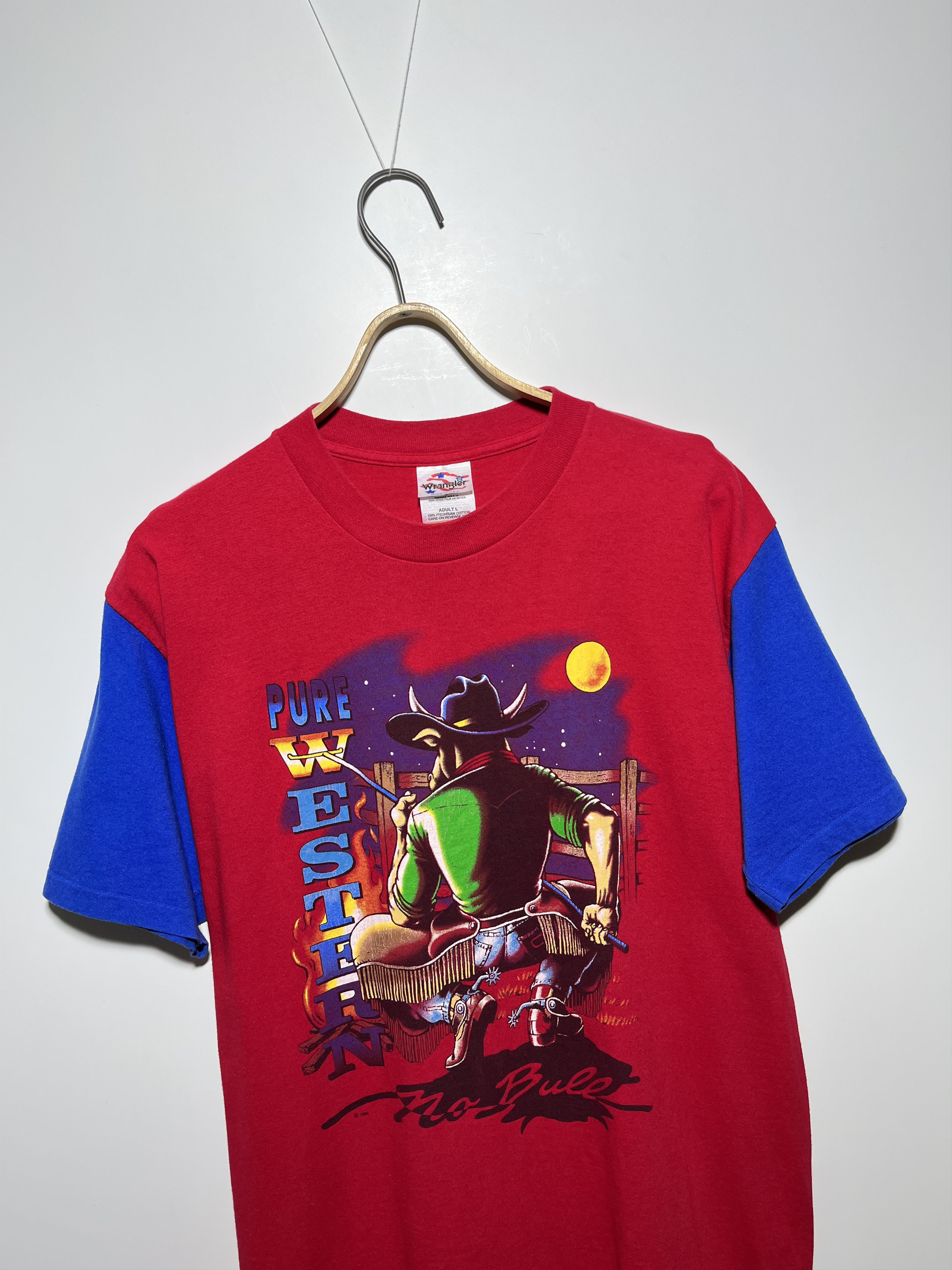 Vintage × Wrangler Wrangler Vintage 1994 Pure Western No Bull Made in USA Tee Size US L / EU 52-54 / 3 - 3 Thumbnail