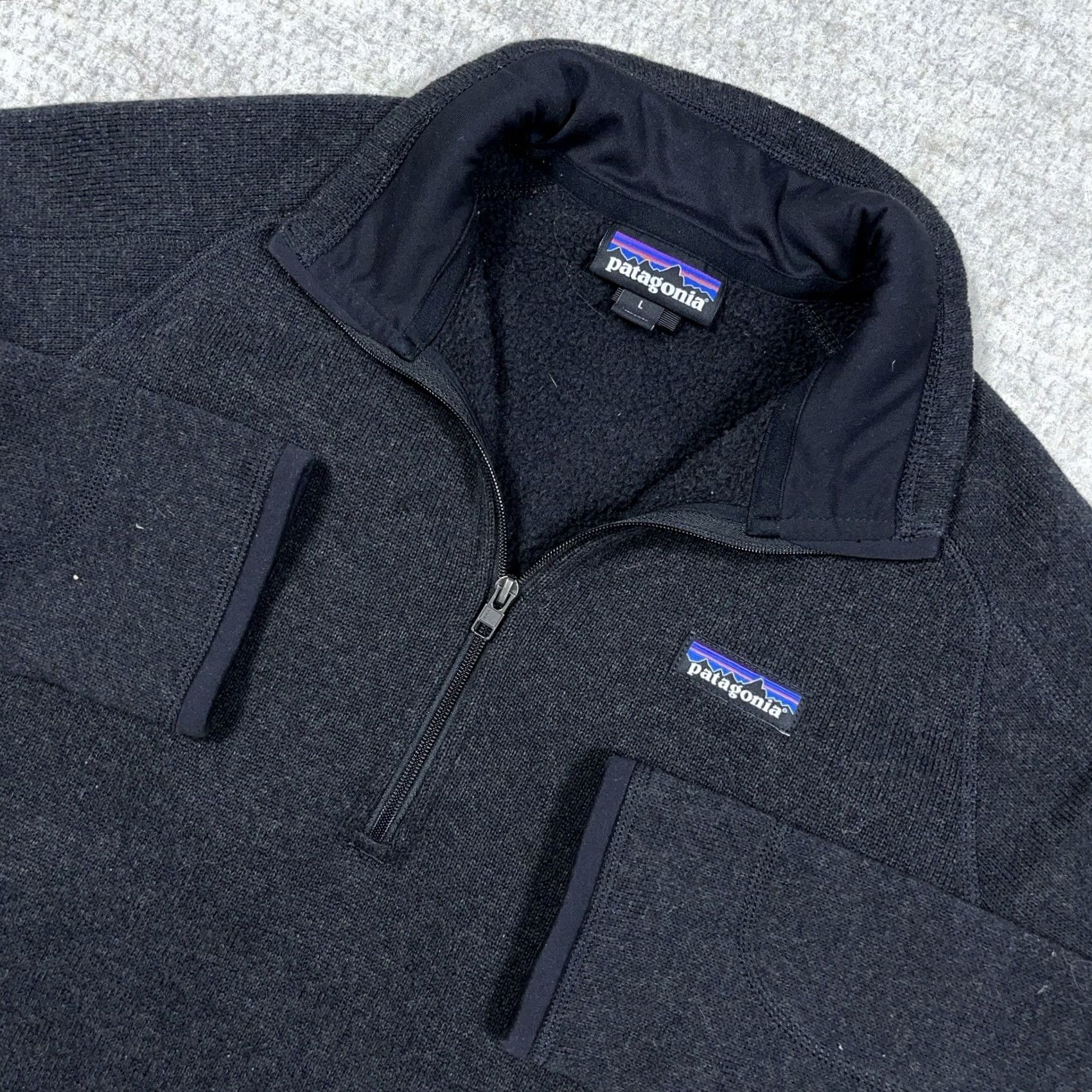 Patagonia Patagonia Sweater Womens L Gray Better Women Dark Pullover Half Zip Jacket Heather Size L / US 10 / IT 46 - 3 Thumbnail