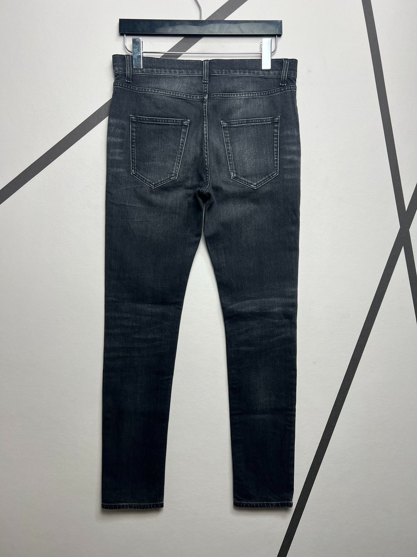 Saint Laurent Paris Saint laurent Cat Whiskers Wash Old Smoky Black Jeans 2501 Size US 31 - 2 Thumbnail