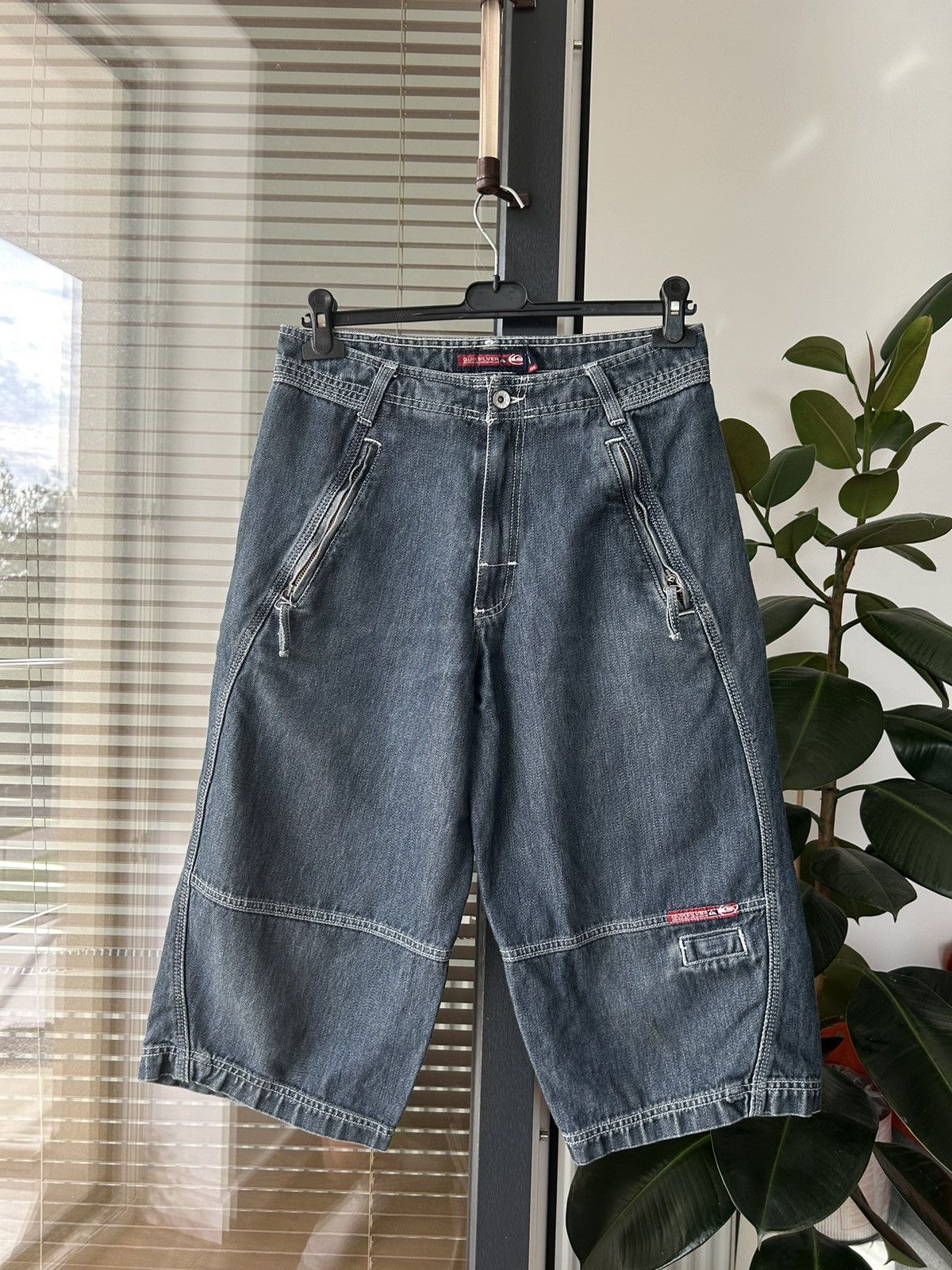 Quiksilver × Vintage Vintage 90’s Quickjean Wide Baggy Shorts Jorts Size US 30 / EU 46 - 1 Thumbnail