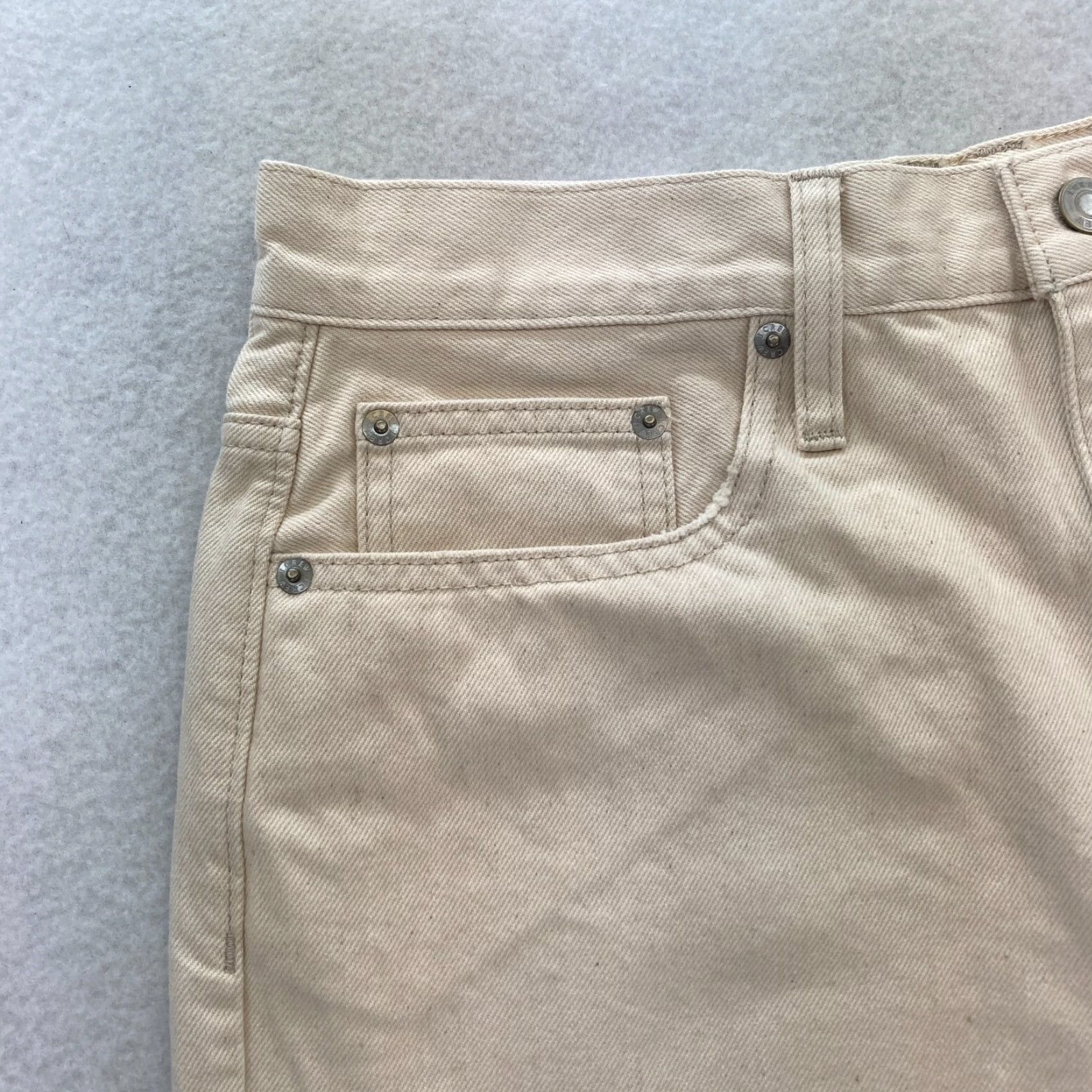 J.Crew J.CREW Slouchy Boyfriend Jeans Women's 28 Straight Leg Beige Denim Ankle Crop Jeans Size 28" / US 6 / IT 42 - 3 Thumbnail