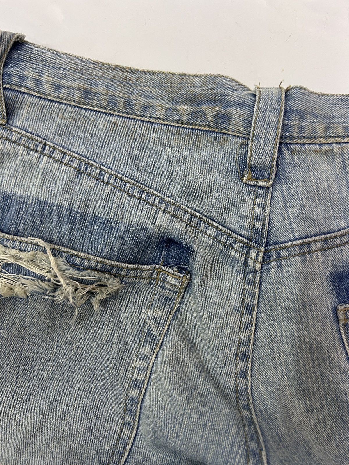 Japanese Brand × Vintage 💥Vintage Japanese Denim Exhibitionist Distressed Punk Jeans Size US 32 / EU 48 - 22 Thumbnail