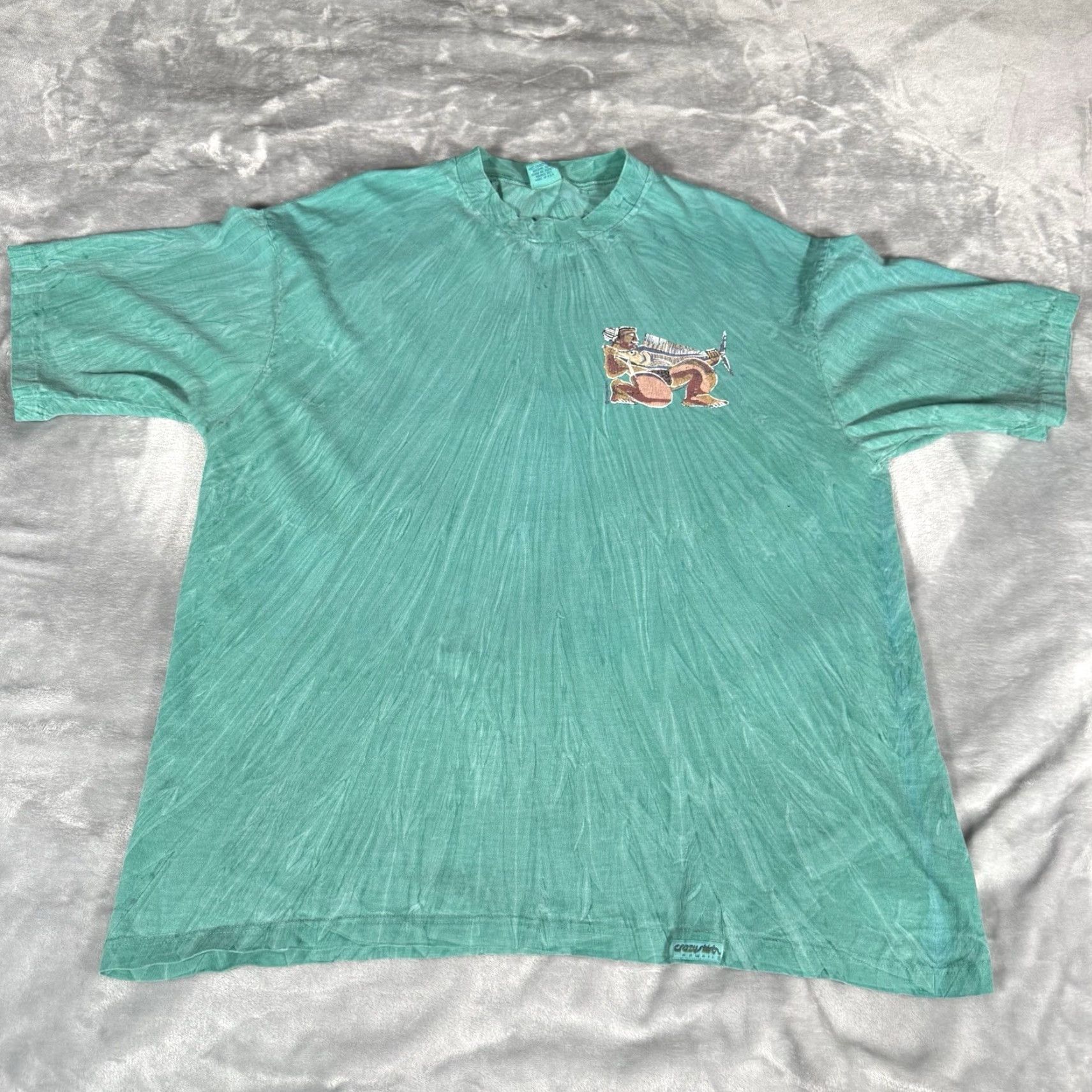 Vintage VINTAGE Crazy Shirts Hawaii Kauai Tie Dye T Shirt Mens XL Abstract Art Teal 90s Shirt Mens XL Green 90s Graphic Print Size US XL / EU 56 / 4 - 5 Thumbnail