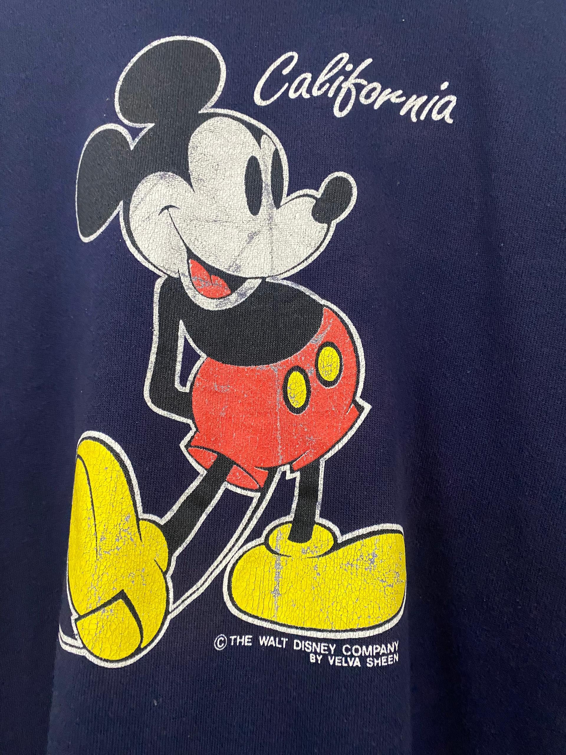 Vintage vintage 90s Mickey Mouse By Velva sheen sweatshirt rare Size US L / EU 52-54 / 3 - 4 Thumbnail