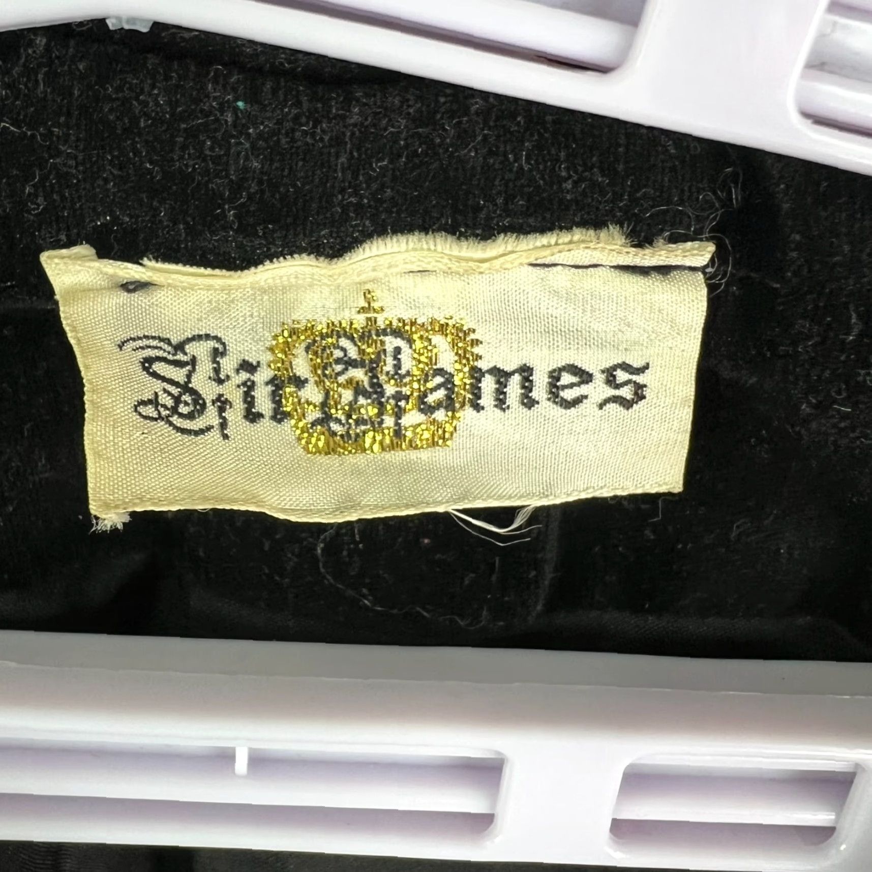 Velvet VINTAGE St. James Blazer Jacket Womens S Black Velvet Notch Single-Breast Two-Button Tailored Stretch Size S / US 4 / IT 40 - 3 Thumbnail