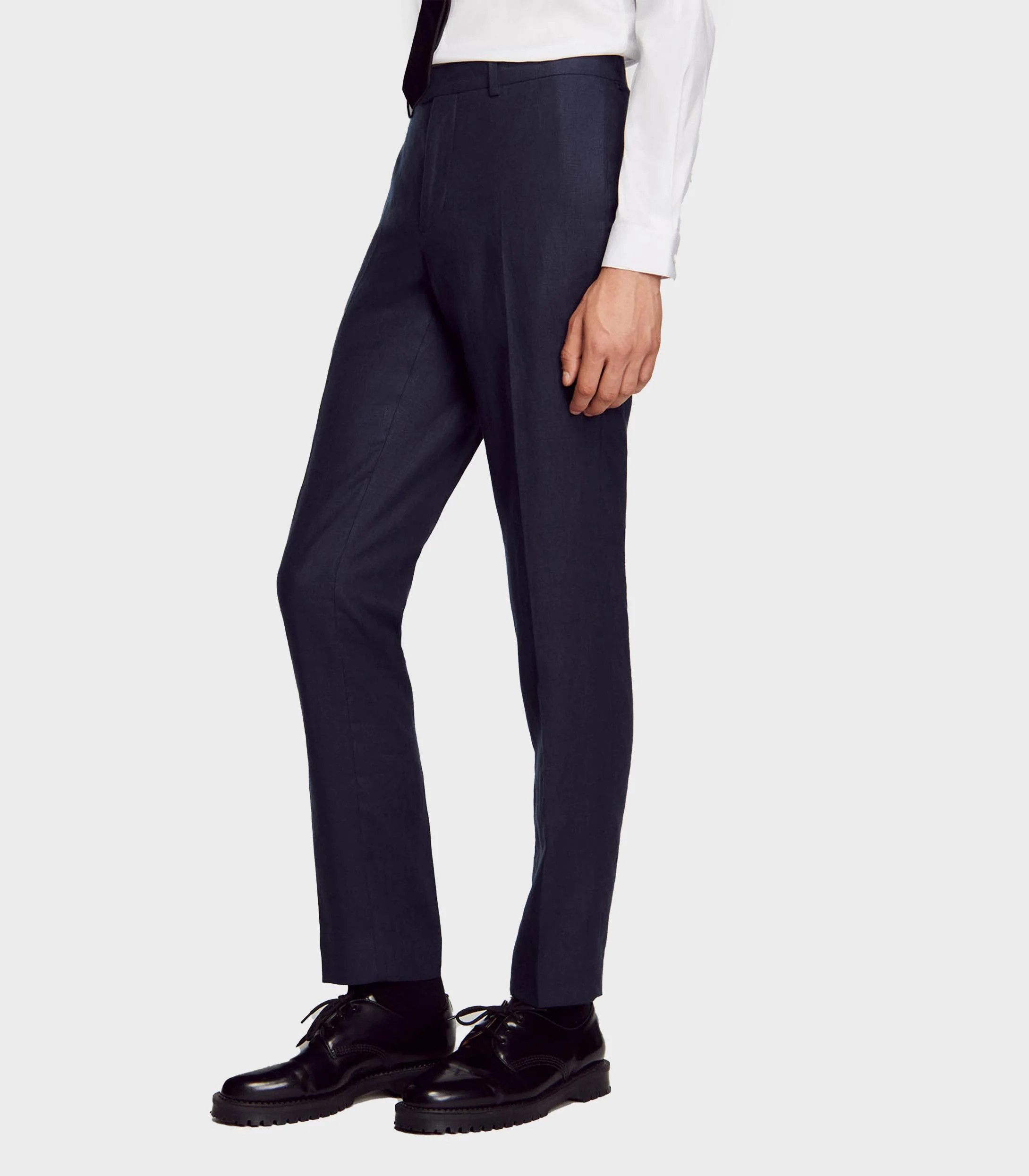 Sandro SANDRO Paris solid blue linen dress pants 42 Large Size US 34 / EU 50 - 5 Thumbnail