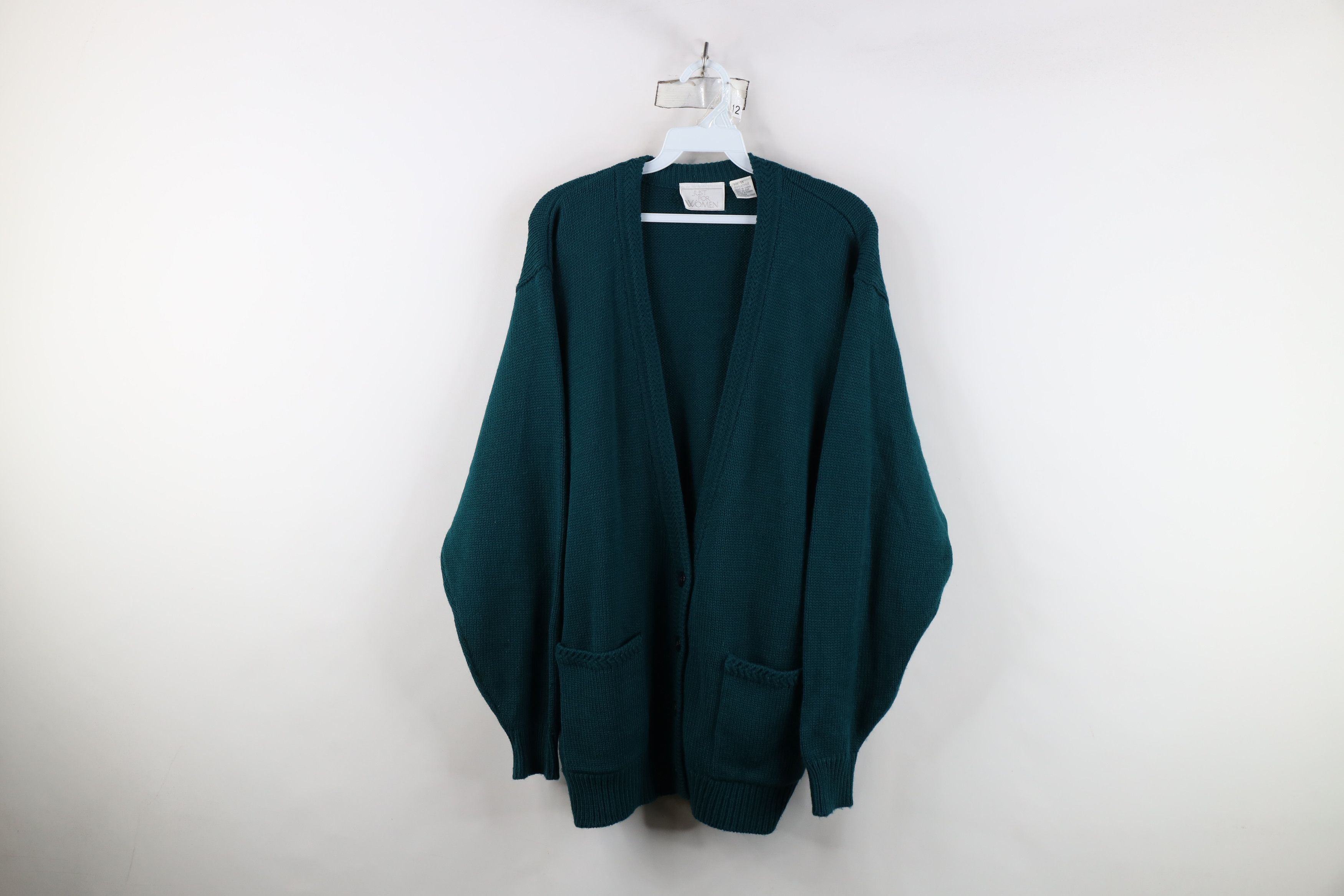 Vintage Vintage 90s Streetwear Knit Button Cardigan Sweater Green Size XL / US 12-14 / IT 48-50 - 1 Thumbnail