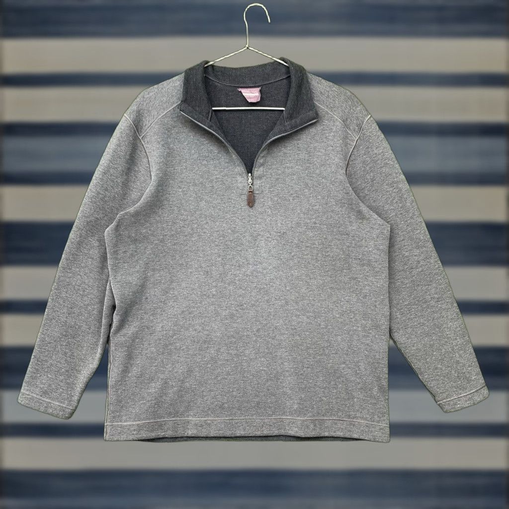 Johnston & Murphy Johnston & Murphy Reversible 1/4 Zip Sweatshirt Mens Large L Pullover Golf Sweater Size US L / EU 52-54 / 3 - 1 Thumbnail