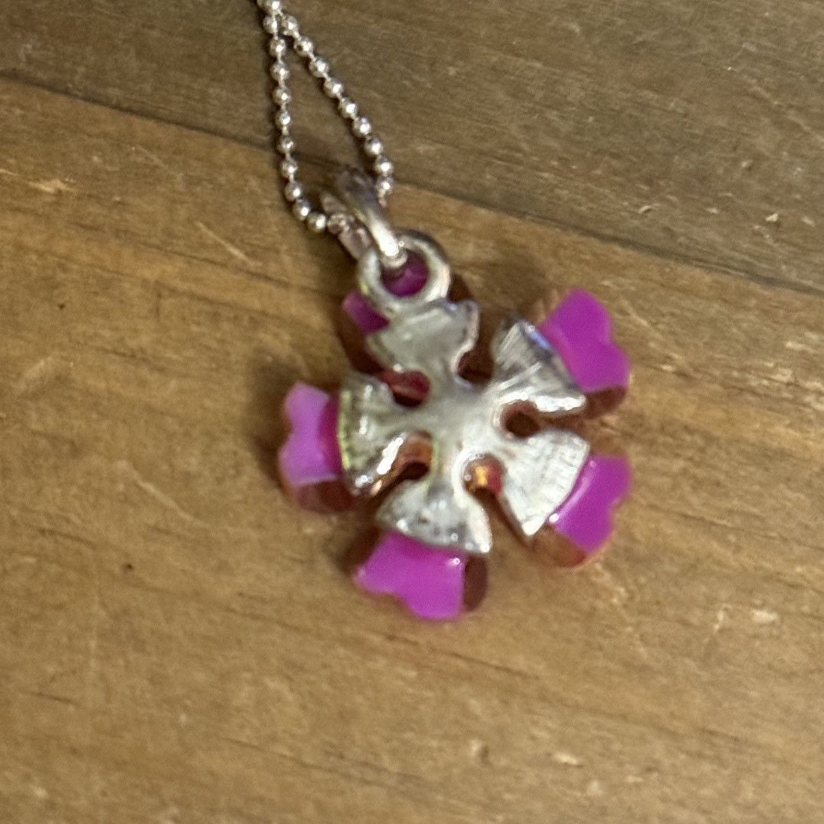 Other Cool Jewels silver tone pink flower pendant necklace Size ONE SIZE - 4 Thumbnail