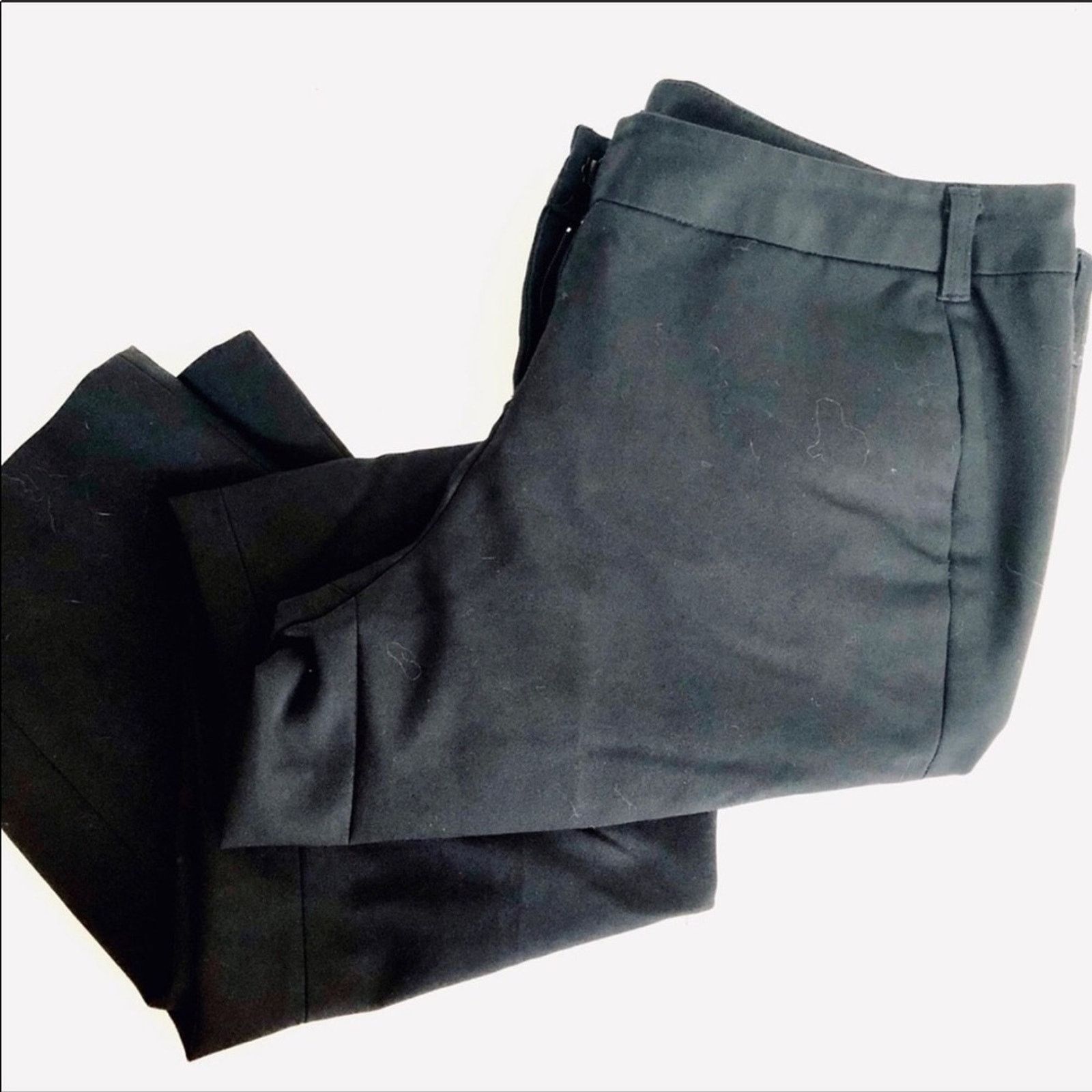 Nordstrom NORDSTROM Black Capri Cropped Work Casual Pants Trousers Size 30" / US 8 / IT 44 - 2 Thumbnail