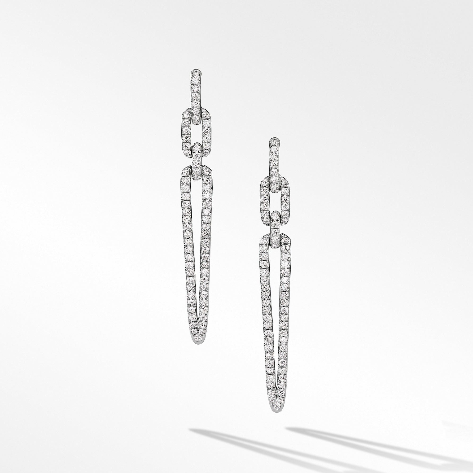 David Yurman o1w1db10325 Earrings in 18K White Gold & Diamonds & 58.8mm Size ONE SIZE - 1 Thumbnail