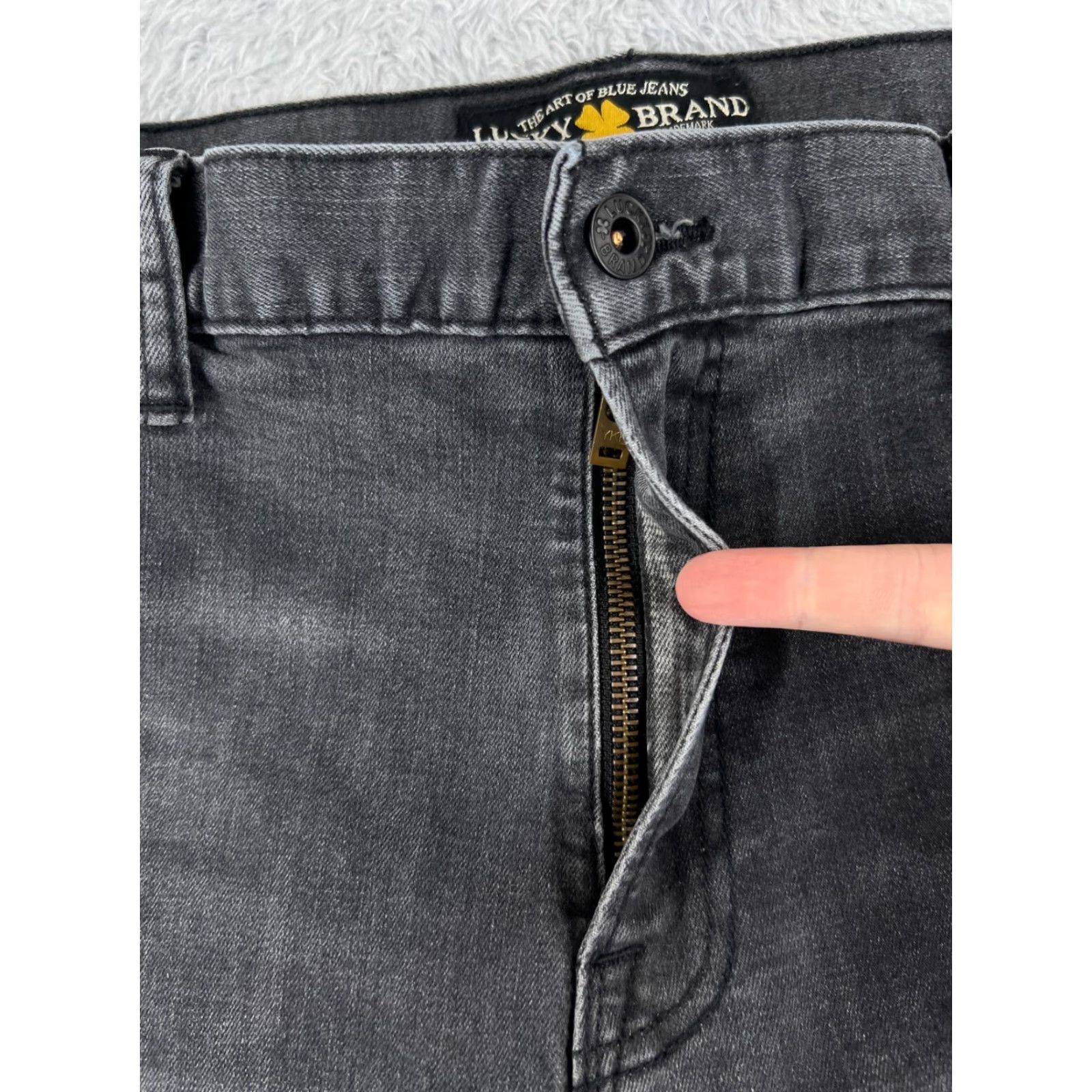 Lucky Brand Lucky Brand Jeans Mens 38 Black Denim 221 Original Straight 36x25 READ Size US 38 / EU 54 - 5 Thumbnail