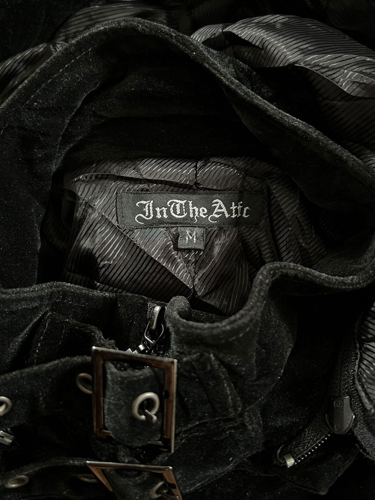 In The Attic In the Attic Black Velvet Bondage Jacket Size US M / EU 48-50 / 2 - 10 Thumbnail