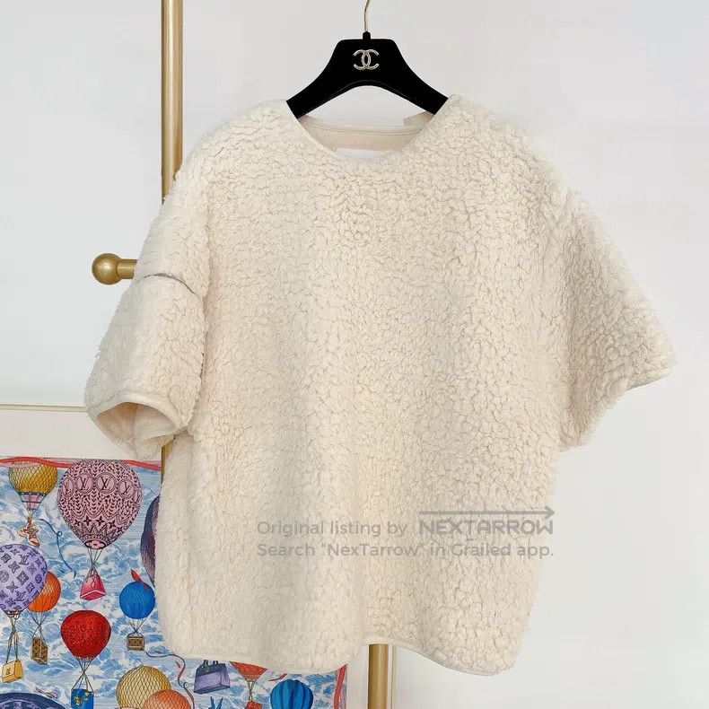 Jil Sander Jil Sander Faux Fur Short Sleeve Top Size S / US 4 / IT 40 - 1 Thumbnail