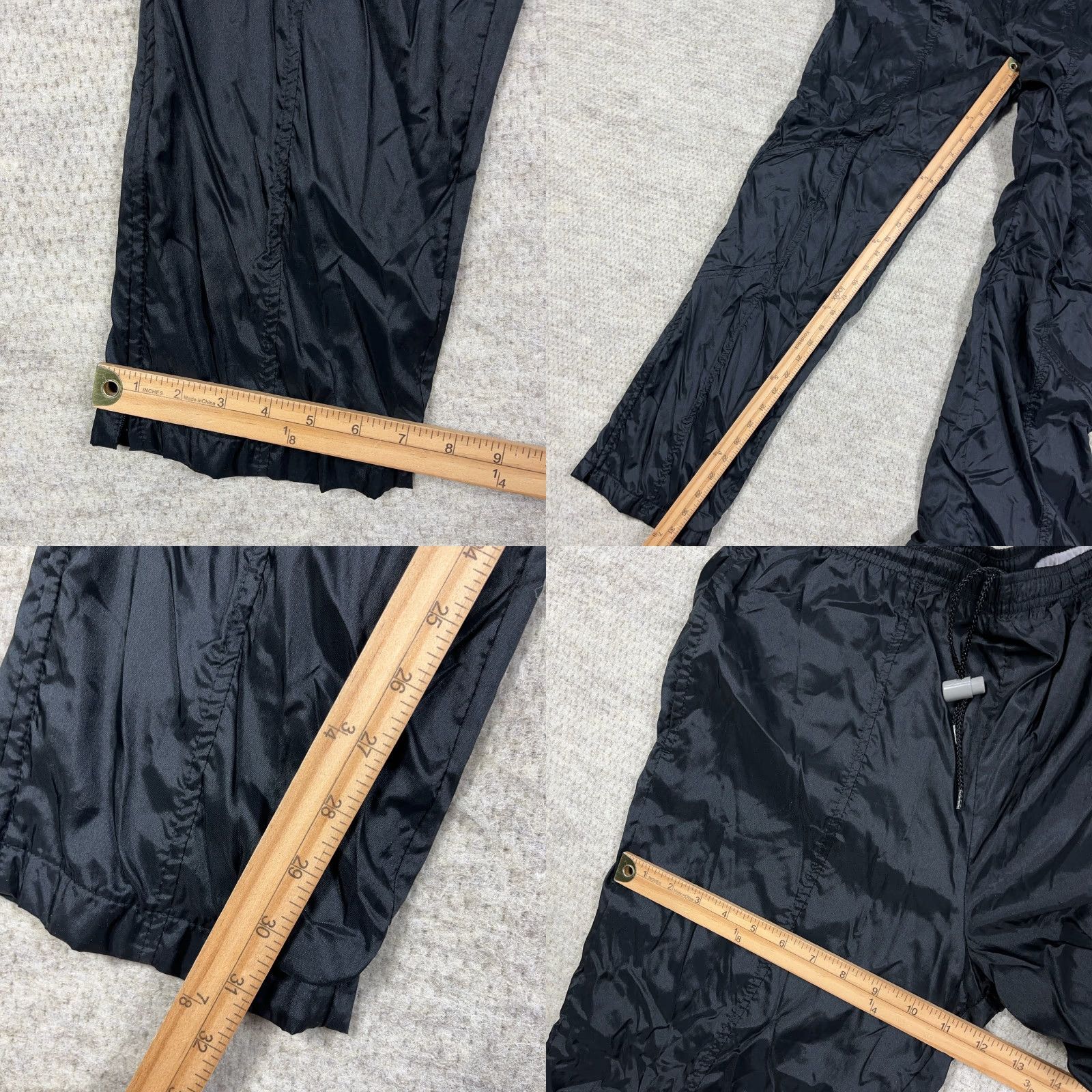 Nike VINTAGE Nike Pants Men Large Black Track Pants Windbreakers 90s Y2K Baggy Joggers 80s Athleisure Classic Modern Sports Mens Regular Black Nike Pants Size US 33 - 8 Thumbnail