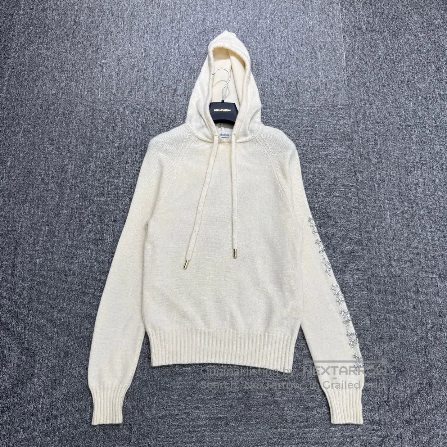 Max Mara MaxMara Letter woolen hooded hoodie hydraulic drill| Size S / US 4 / IT 40 - 1 Thumbnail