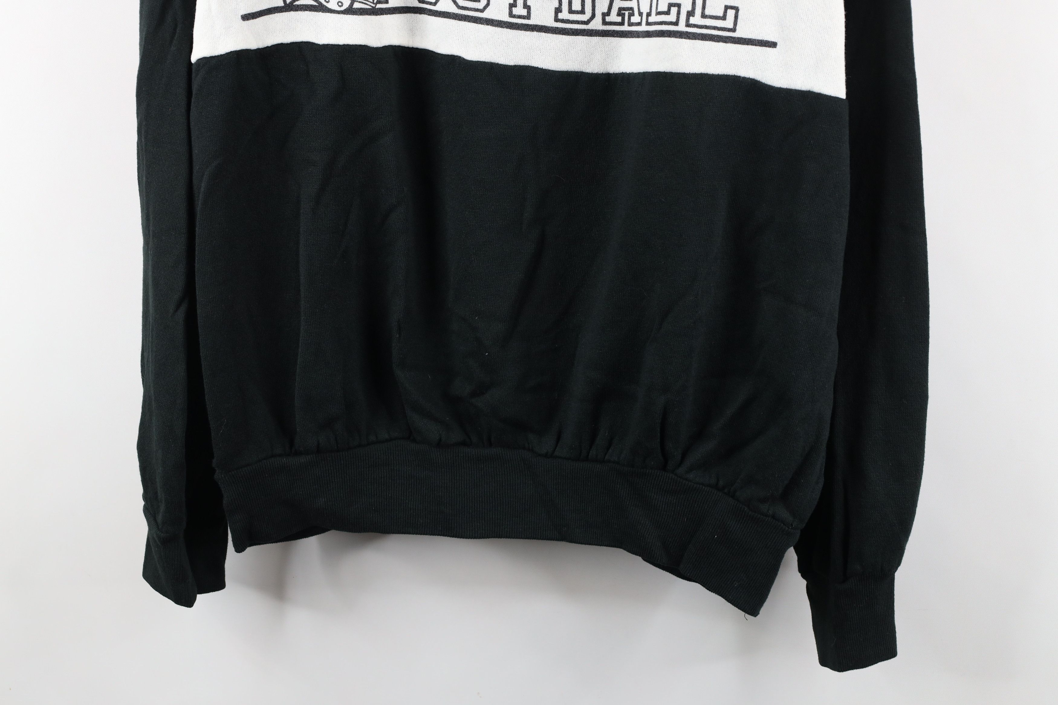 Vintage Vintage 80s 90s Streetwear Out Football Sweatshirt Black USA Size XXL / US 16-18 / IT 52-54 - 3 Thumbnail