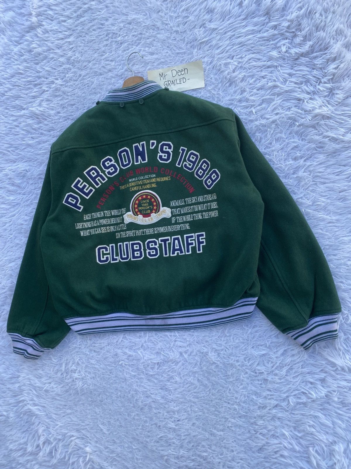 PERSON'S Rare Vintage Person’s Club 1988 Varsity Jacket Size US L / EU 52-54 / 3 - 3 Thumbnail