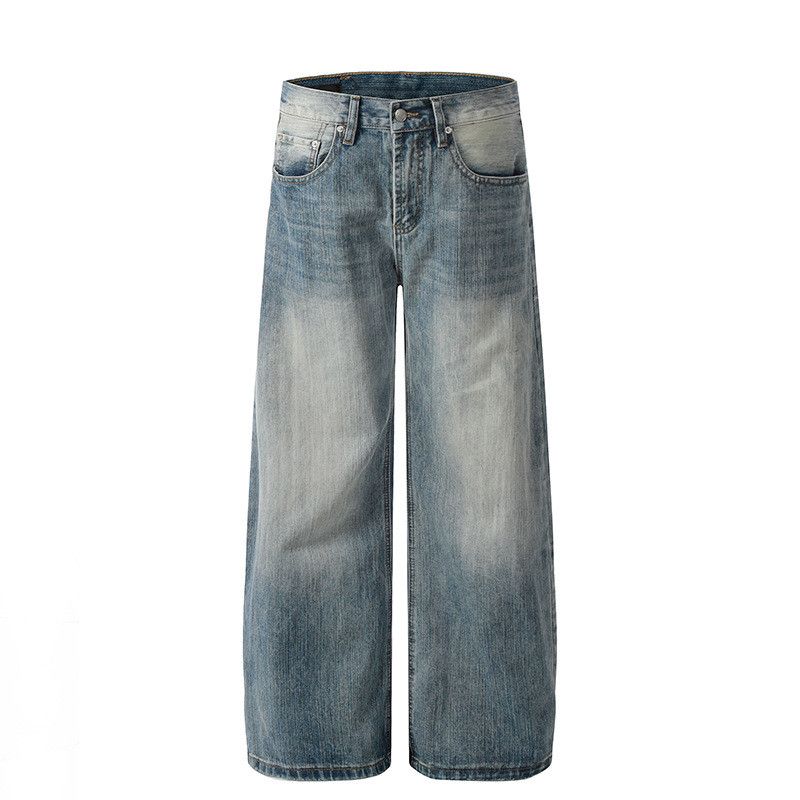 Vintage American Retro CleanFit Straight-Leg Washed Blue Jeans Size US 32 / EU 48 - 1 Thumbnail