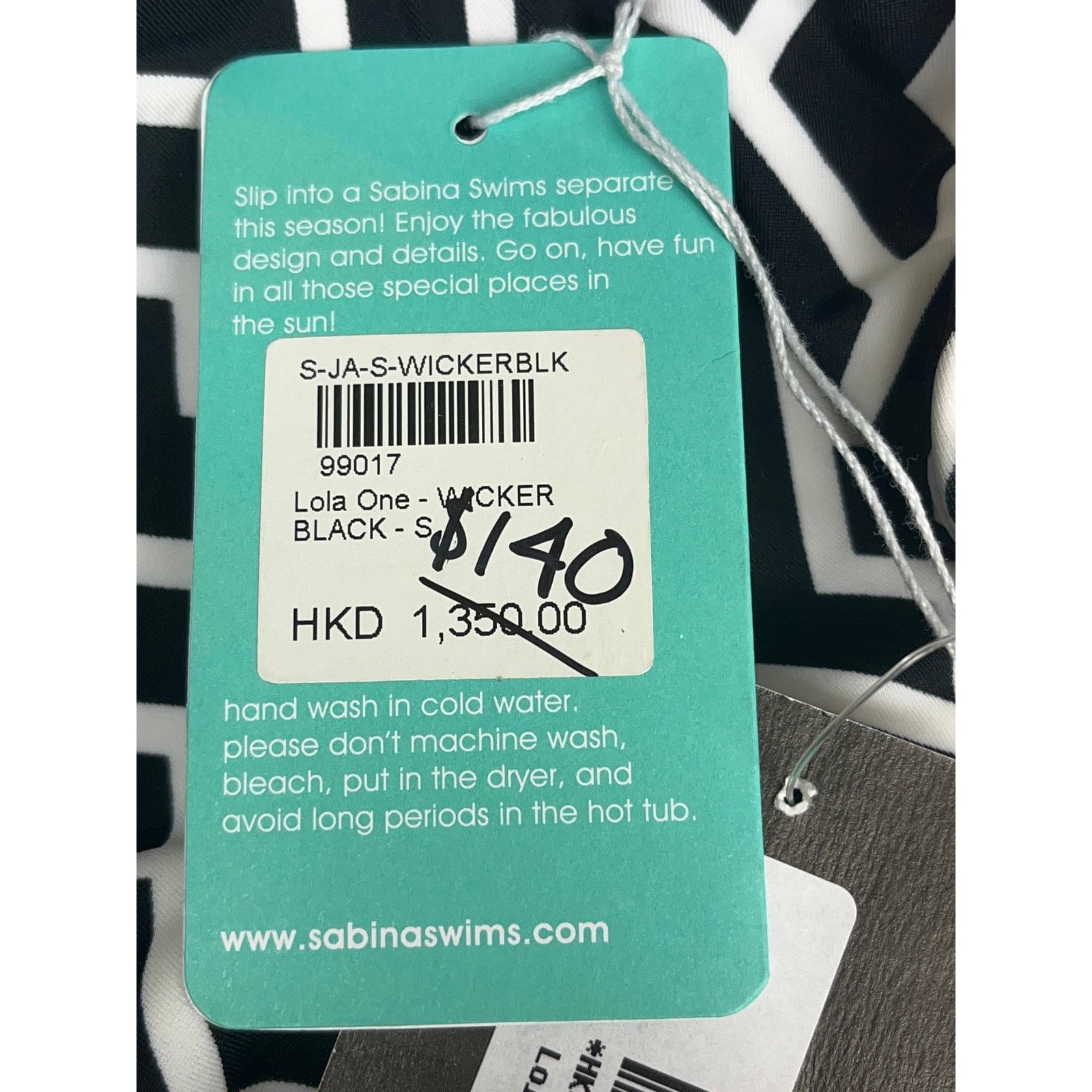 Other NEW Sabina Swims Lola One Piece Swimsuit Size 1 Black/White Size XS / US 0-2 / IT 36-38 - 6 Thumbnail