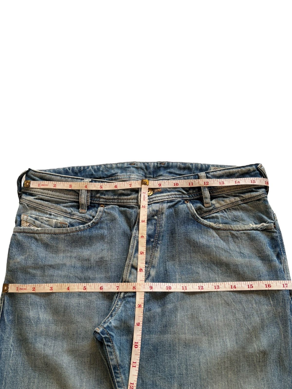 Diesel Vintage Italy Diesel Poiak Mud Wash Distressed Loose Jeans Size US 32 / EU 48 - 14 Thumbnail