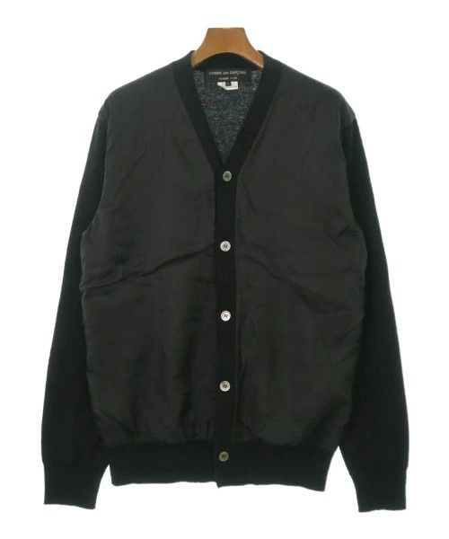 Comme des Garcons Homme Plus Sweater Cardigan Wool Button Up V-neck Plain Black Size US L / EU 52-54 / 3 - 1 Thumbnail