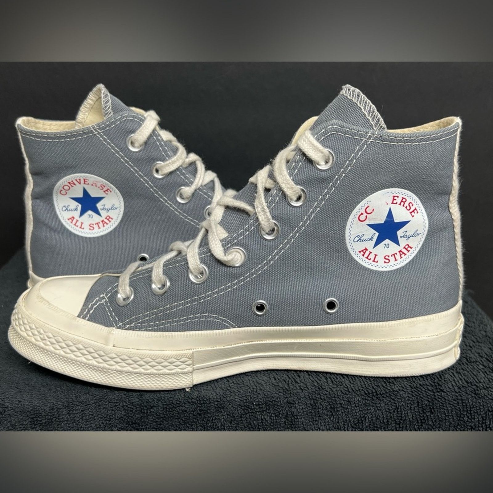 Converse Converse Chuck 70 CDG Hi Top Sneakers Gray Comme Des Garcons Size US 7 / IT 37 - 3 Thumbnail