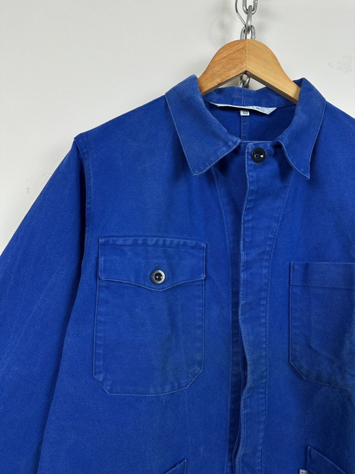 Le Laboureur 80s Vintage Lutteurs French Workwear Sanfor Chore Jacket Size US M / EU 48-50 / 2 - 7 Thumbnail