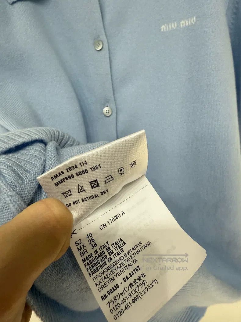 Miu Miu Miu Miu 40 24 100% cashmere polo cardigan in autumn and win Size M / US 6-8 / IT 42-44 - 3 Thumbnail
