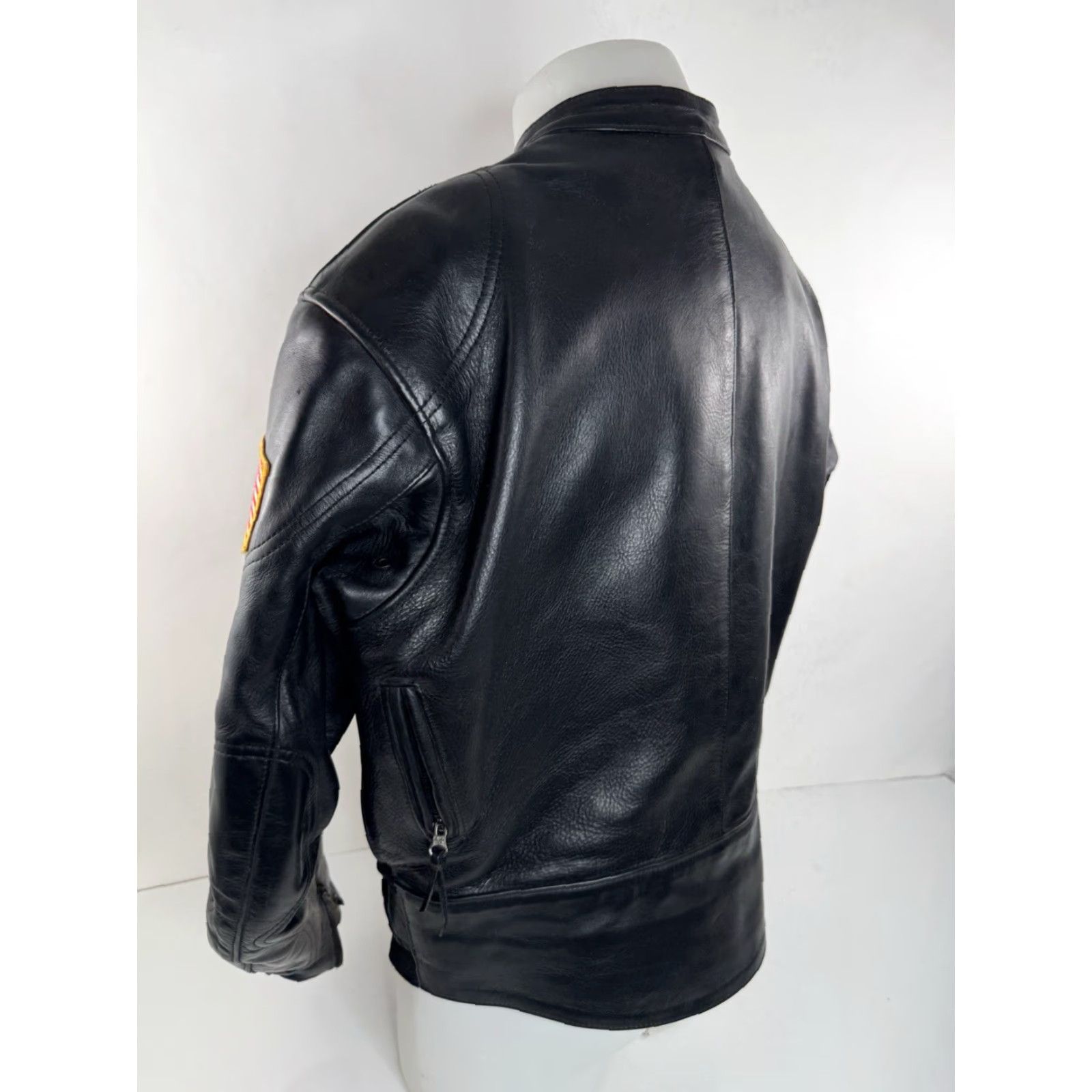 Vintage Vanson Heavy Duty LEATHER Mens 46 Motorcycle Moto Biker Texas Jacket EXCELLENT Jacket Mens 46 Black Leather Bike Riding 90s/Motorcycle Size US S / EU 44-46 / 1 - 4 Thumbnail