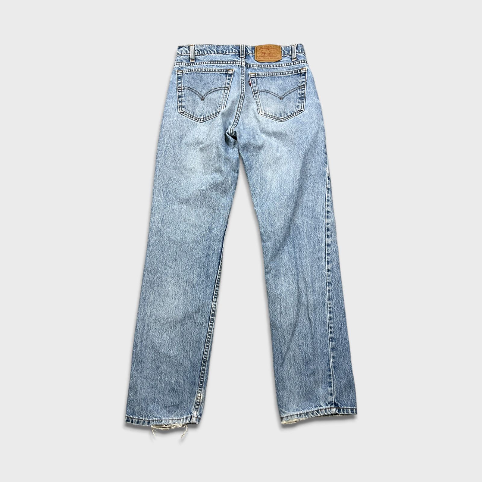 Levi's × Vintage VTG 90s Levi's 516 Slim Fit Straight Thrashed Jeans 32x32 Size US 32 / EU 48 - 7 Thumbnail