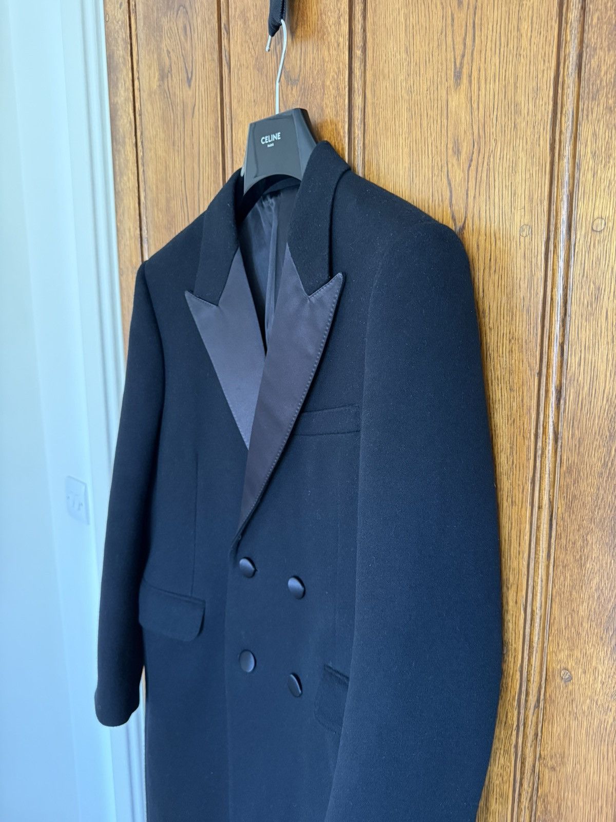 Celine FW25 Celine 1 of 1 sample Chesterfield tuxedo coat Hedi M Size US M / EU 48-50 / 2 - 12 Thumbnail