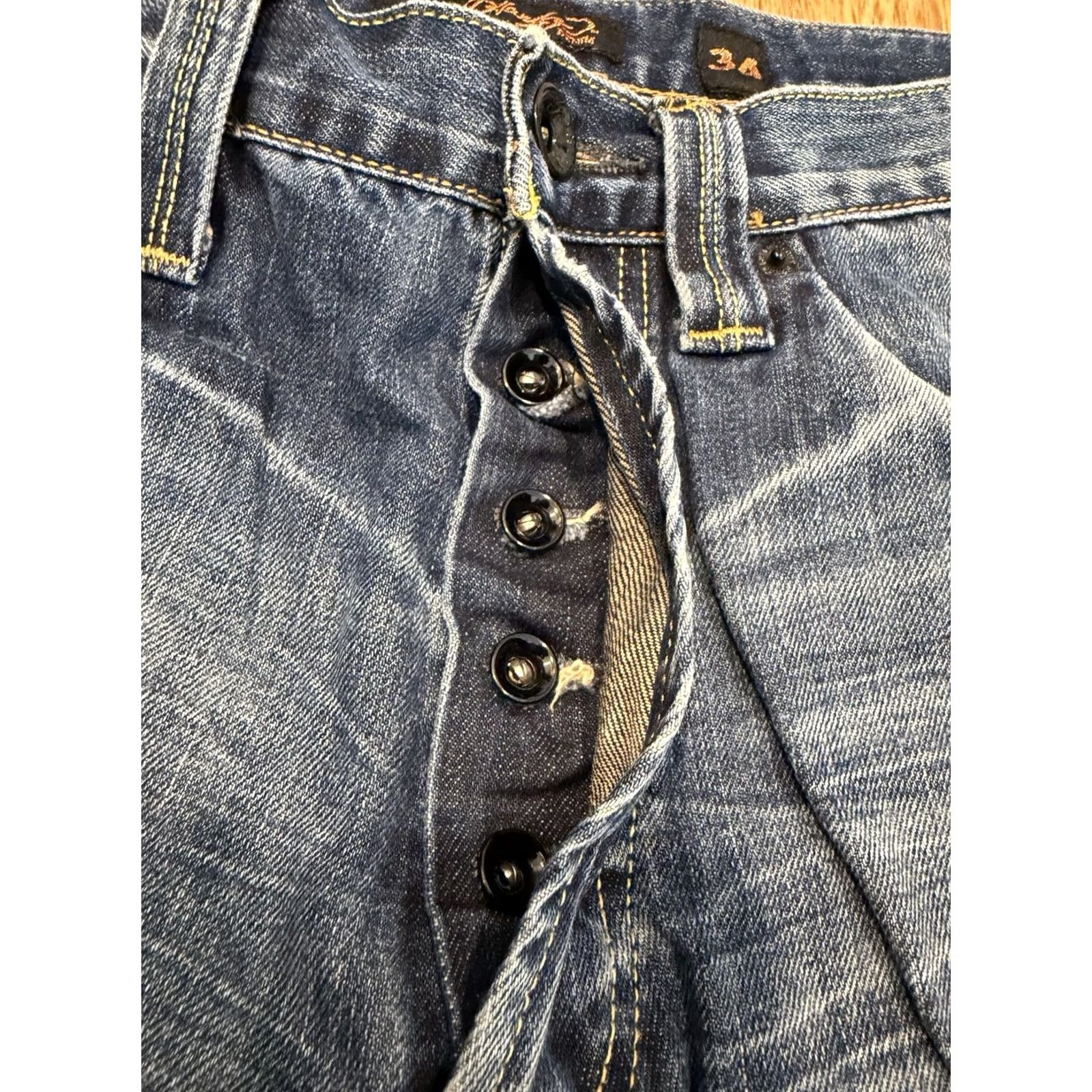 Ed Hardy Ed Hardy Christian Audigier Denim Jeans Men’s 34x32 Fits 34x30.5 Flap Pockets Size US 34 / EU 50 - 7 Thumbnail
