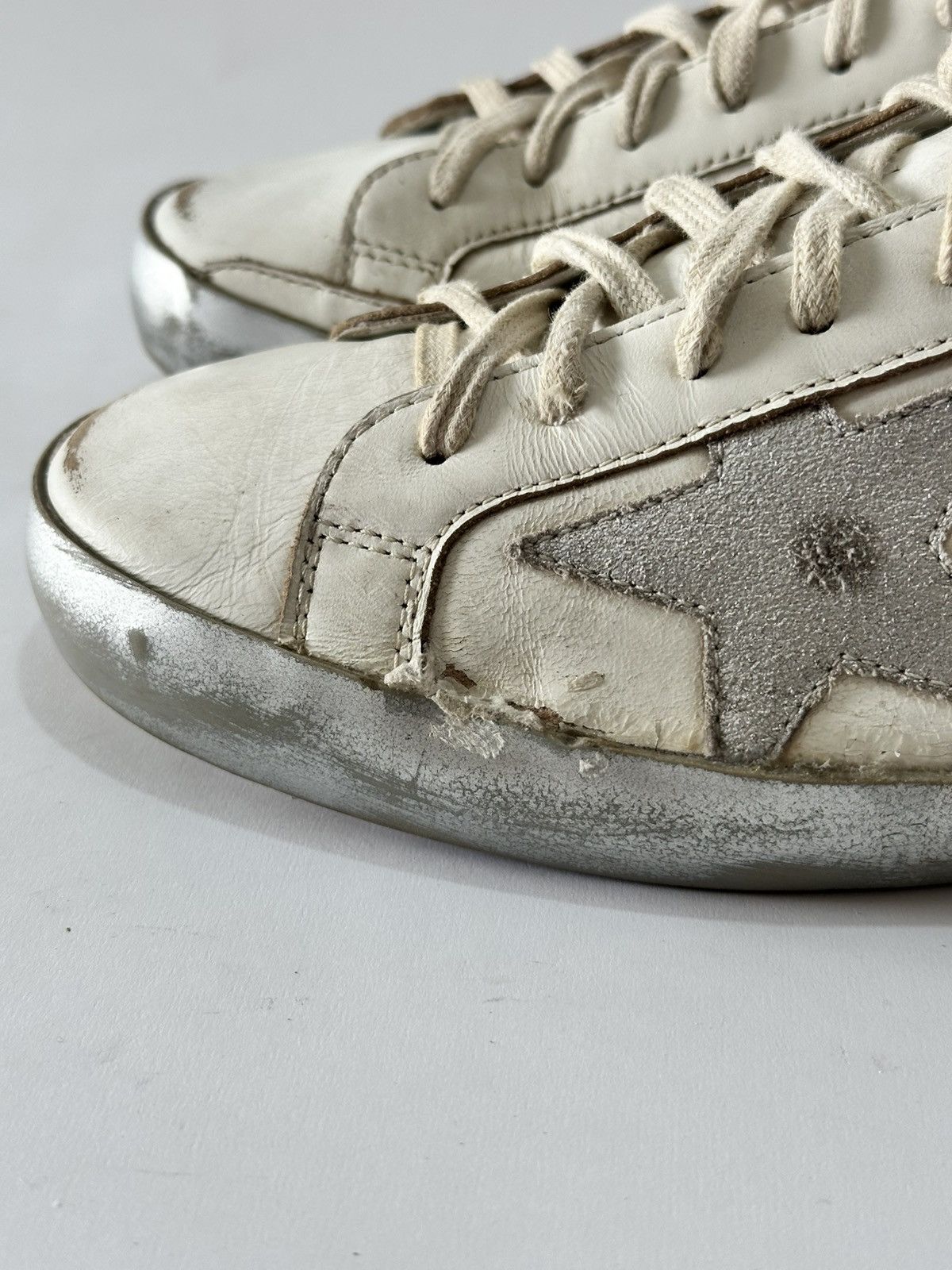 Golden Goose Golden Goose White Leather Suede Superstar Sneaker Size 41 Size US 8.5 / EU 41-42 - 5 Thumbnail