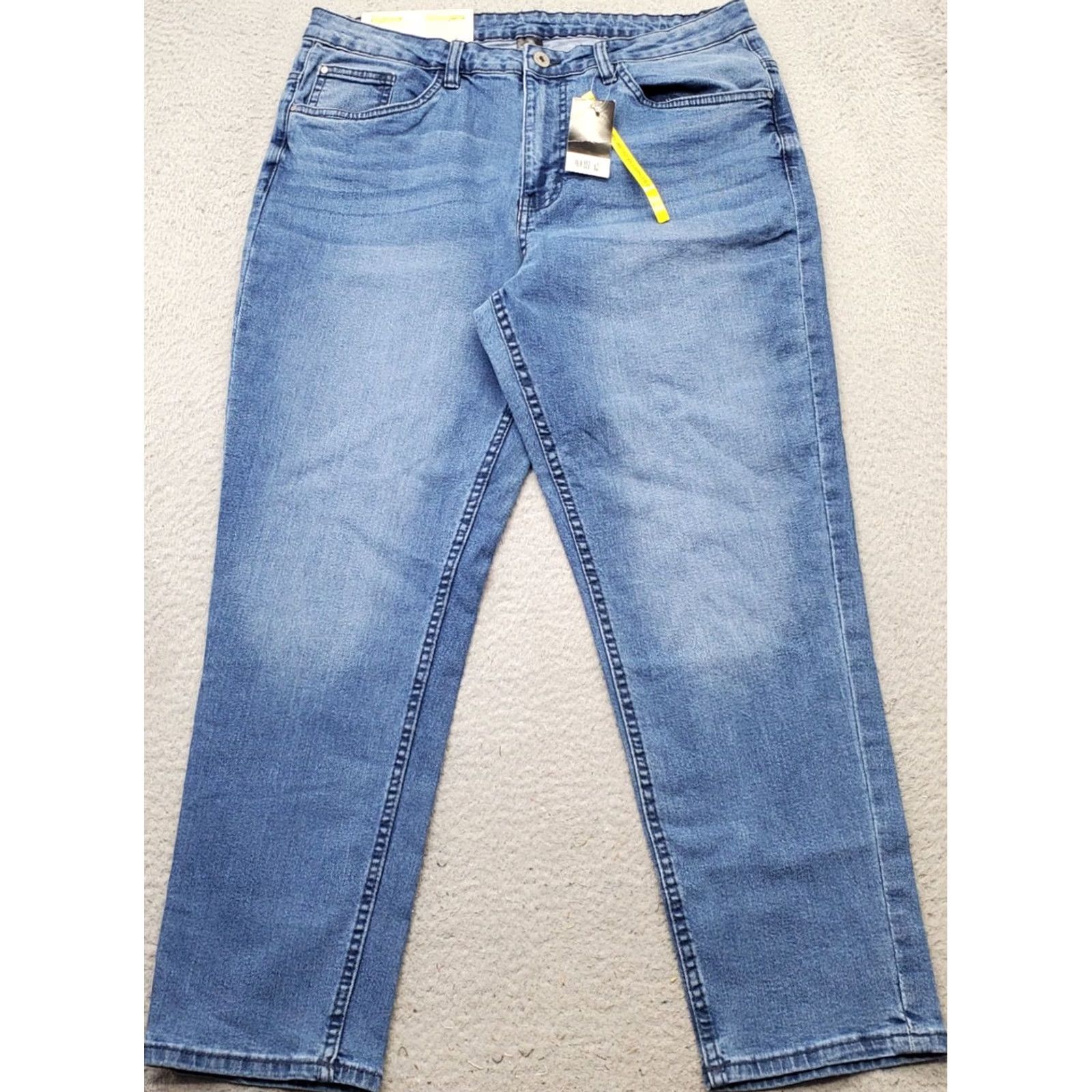 Vintage ESMARA Jeans Womens Size 34 Blue Denim Stretch Mom Fit High Rise Straight Leg Jeans Size 24" / US 00 / IT 34 - 2 Thumbnail