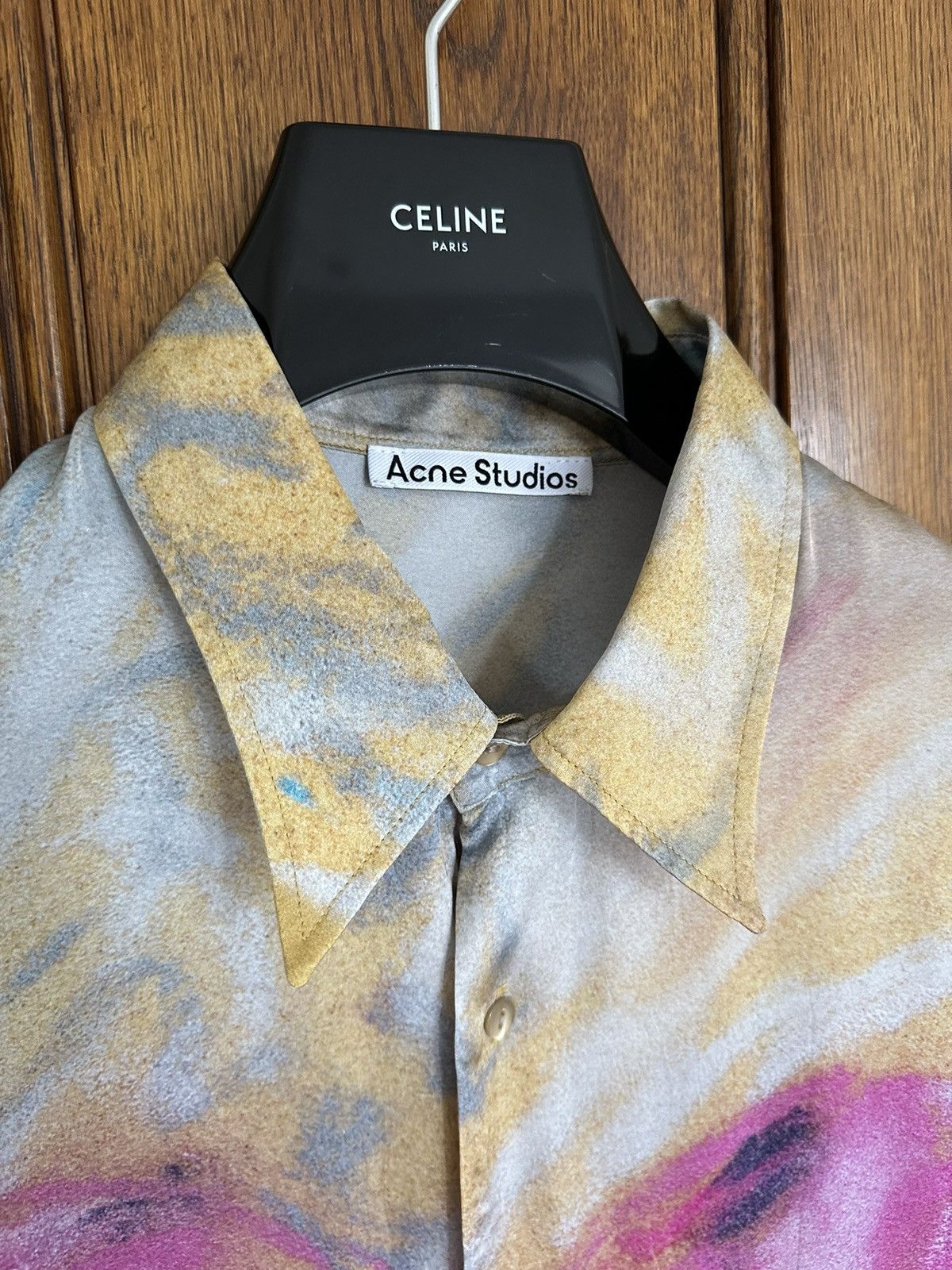 Acne Studios Rare Acne Studios Karen Kilimnik pink bow shirt oversized Size US L / EU 52-54 / 3 - 11 Thumbnail