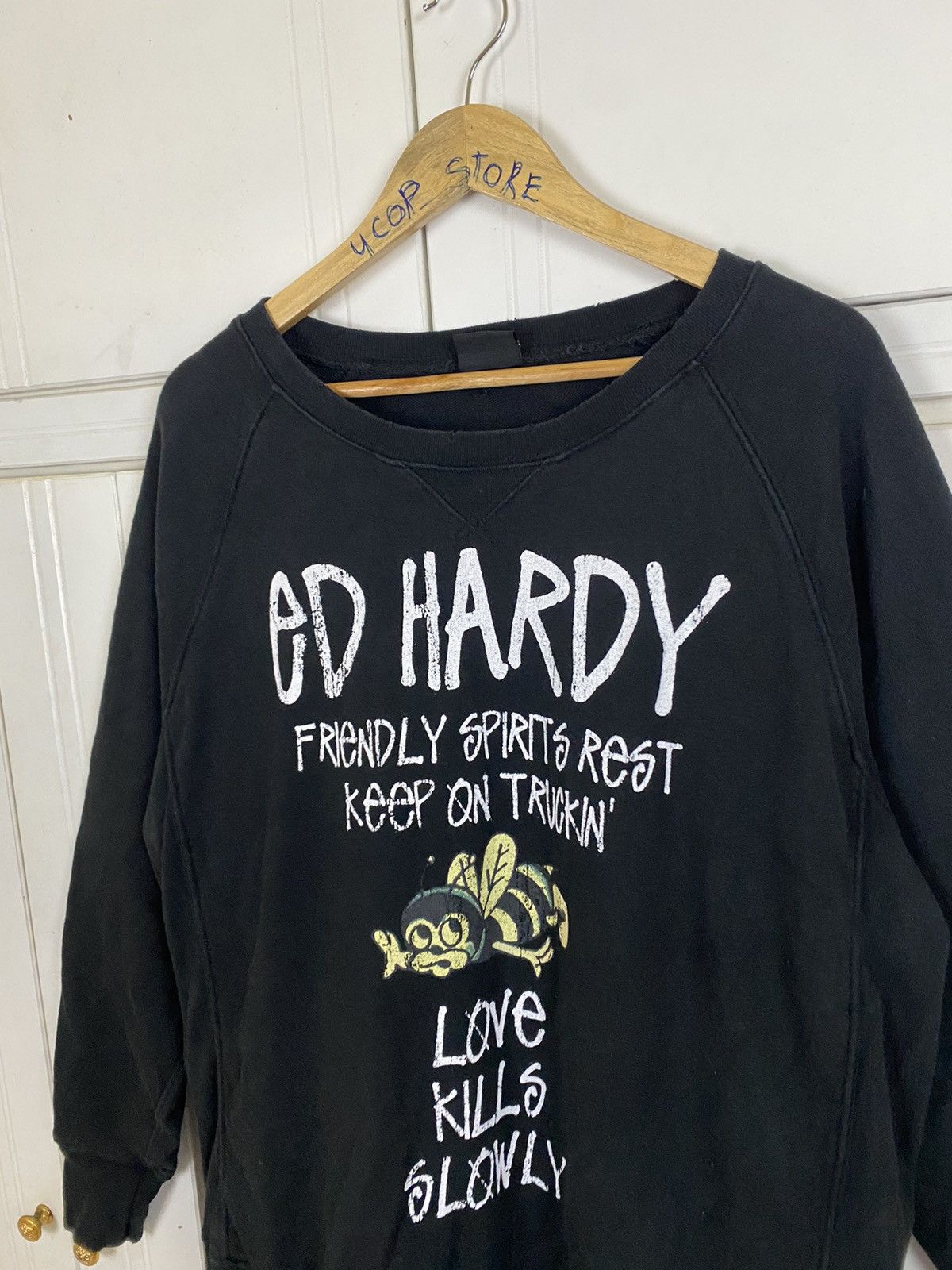 Ed Hardy × Vintage Vintage Ed Hardy Sweatshirt Size US XL / EU 56 / 4 - 3 Thumbnail